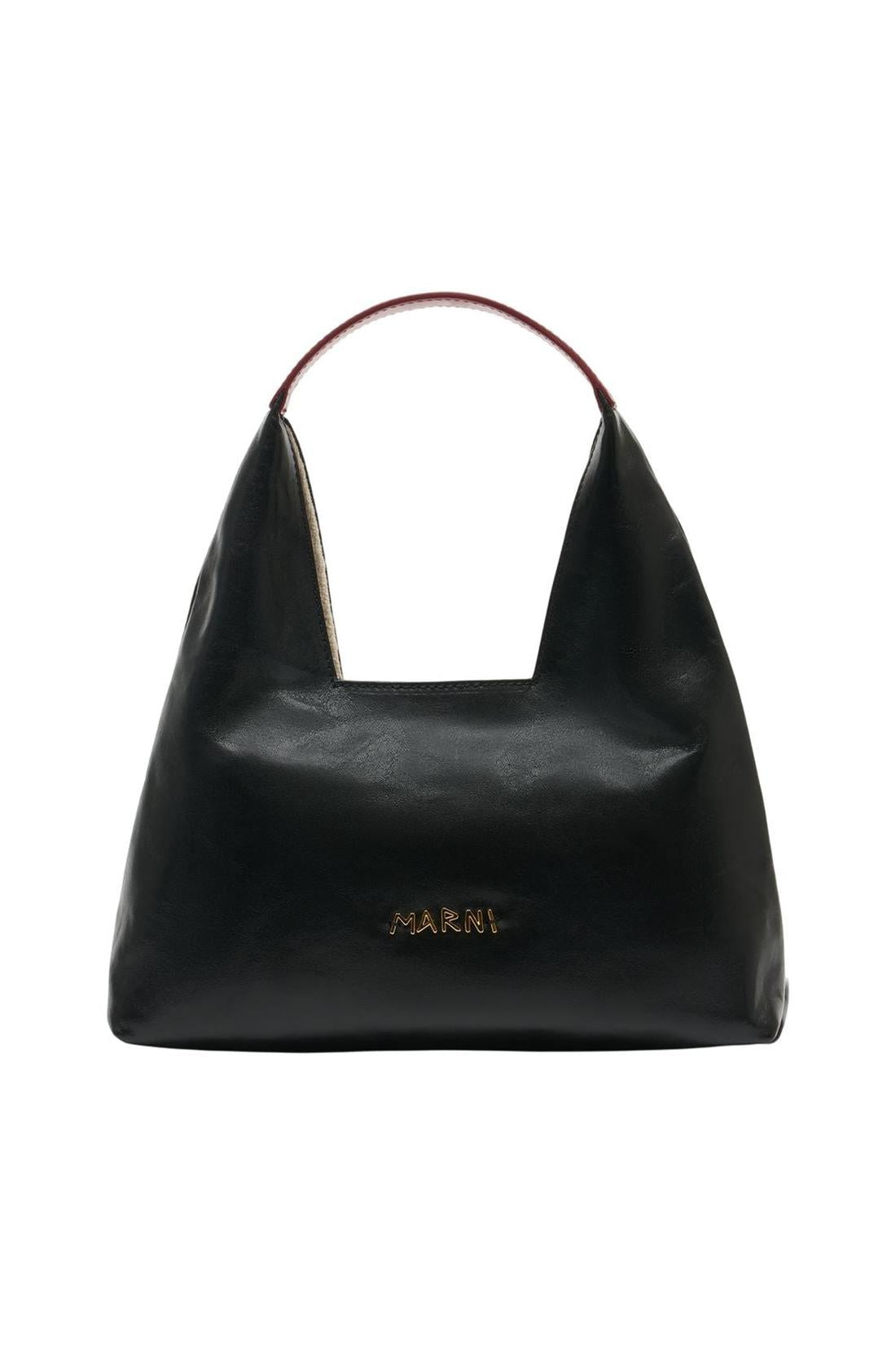 Top Handle Mini Schultertasche - Marni - Leder - Schwarz