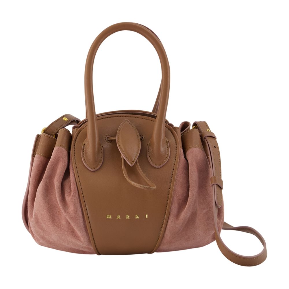 Tulipea Small Schultertasche - Marni - Leder - Braun
