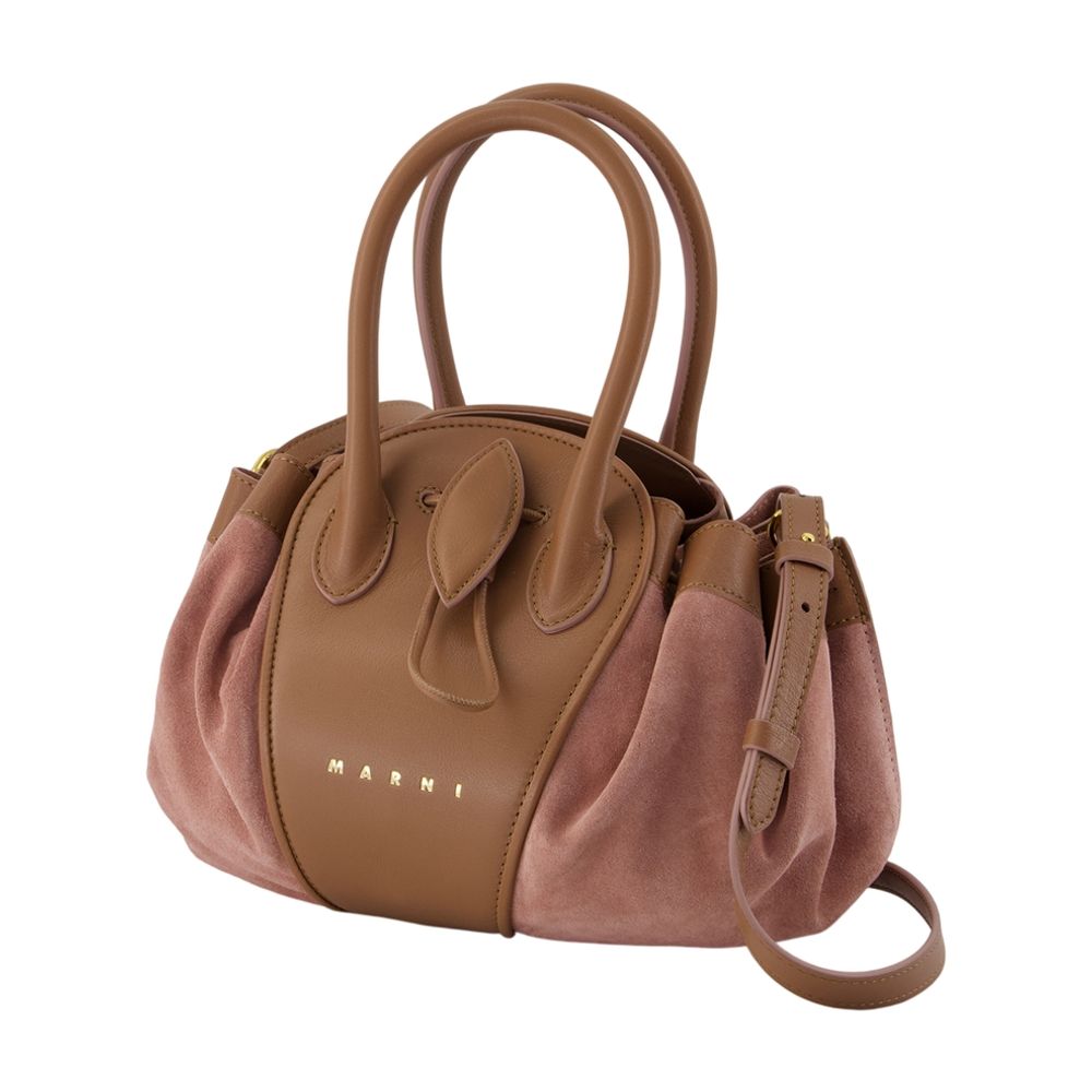 Tulipea Small Schultertasche - Marni - Leder - Braun