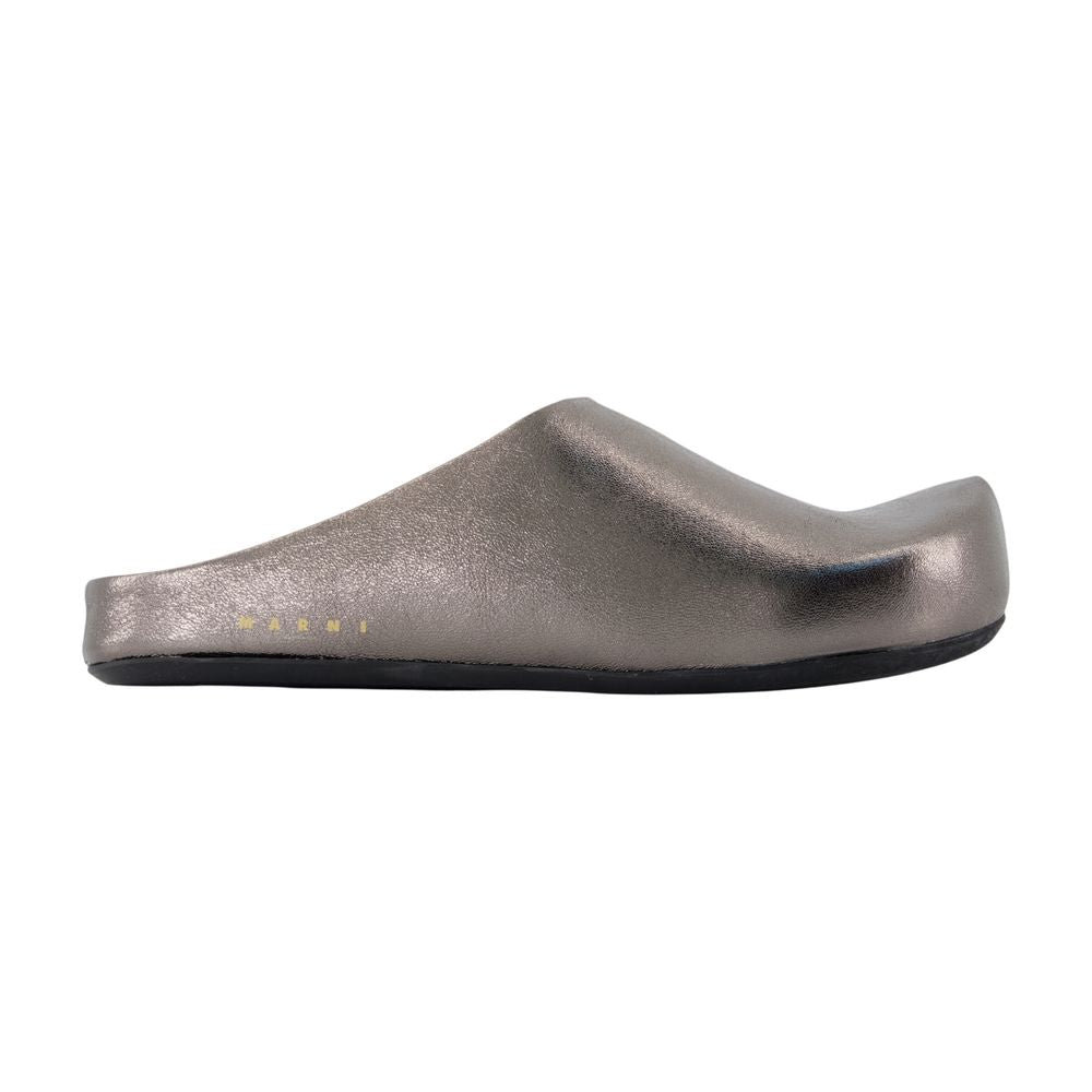 Fussbett Clogs - Marni - Synthetik - Silber