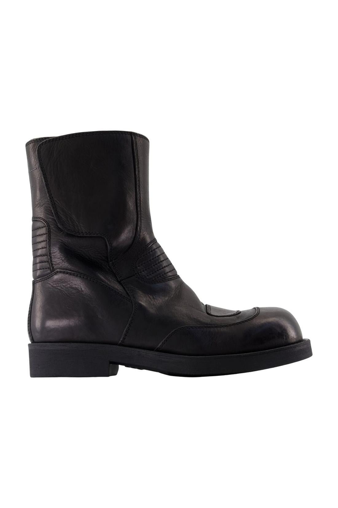 Mm6 Maison Margiela-Stiefeletten - MM6 Maison Margiela - Leder - Schwarz-Stiefel & Stiefeletten-Black-Deal-Outlet-by-ARCHIVIST