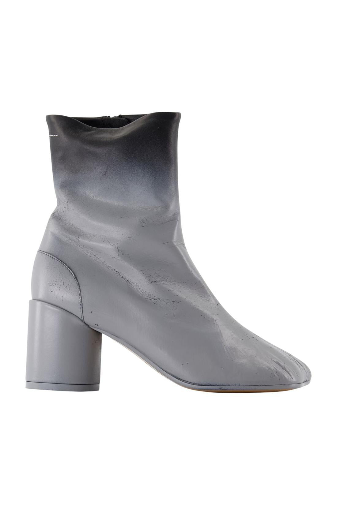 Mm6 Maison Margiela-Stiefeletten - MM6 Maison Margiela - Leder - Schwarz-Stiefel & Stiefeletten-Black-Deal-Outlet-by-ARCHIVIST