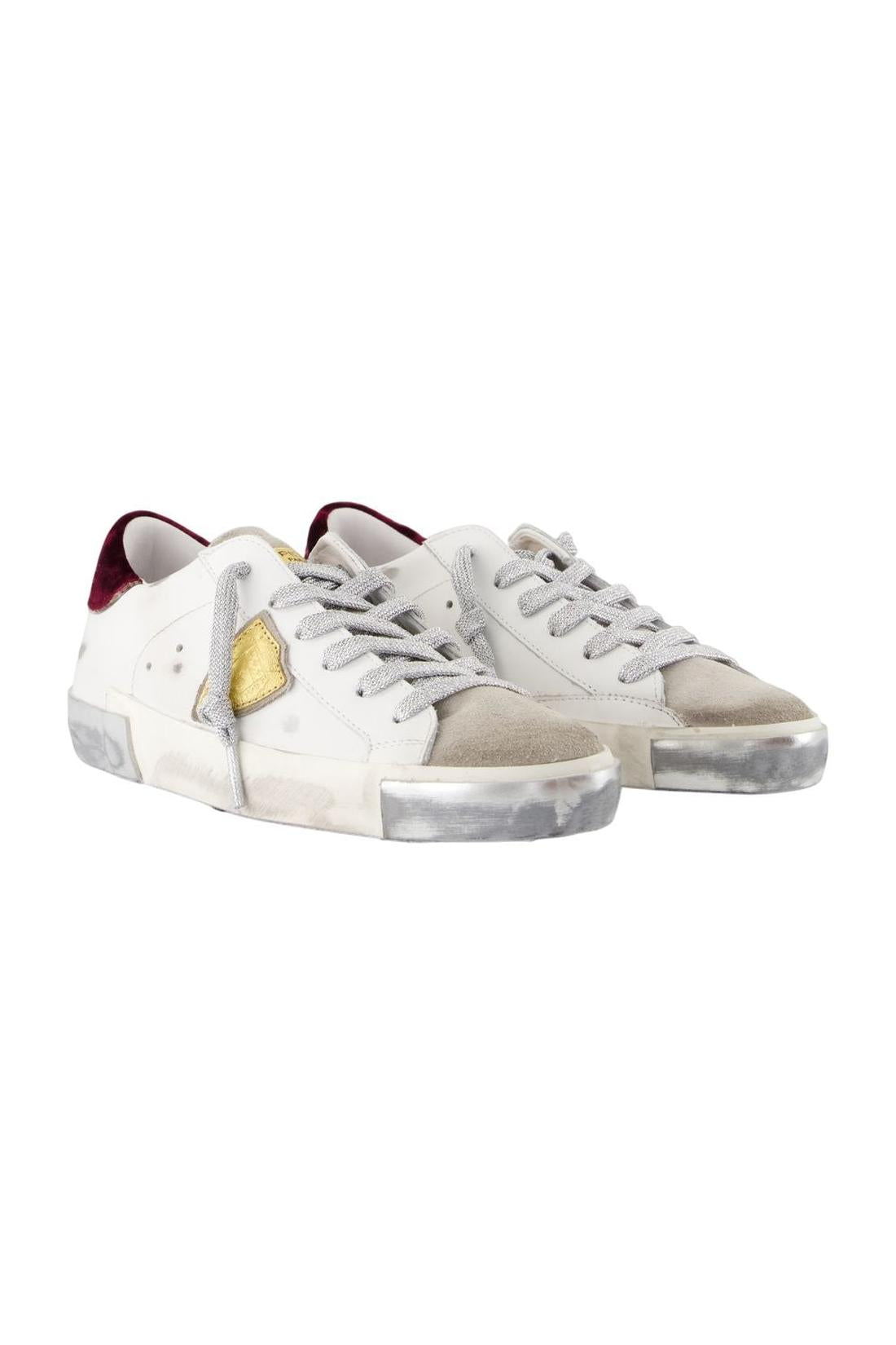 Philippe Model-Sneakers Prsx Low - Philippe Model - Leder - Weiß-Sneaker-Black-Deal-Outlet-by-ARCHIVIST