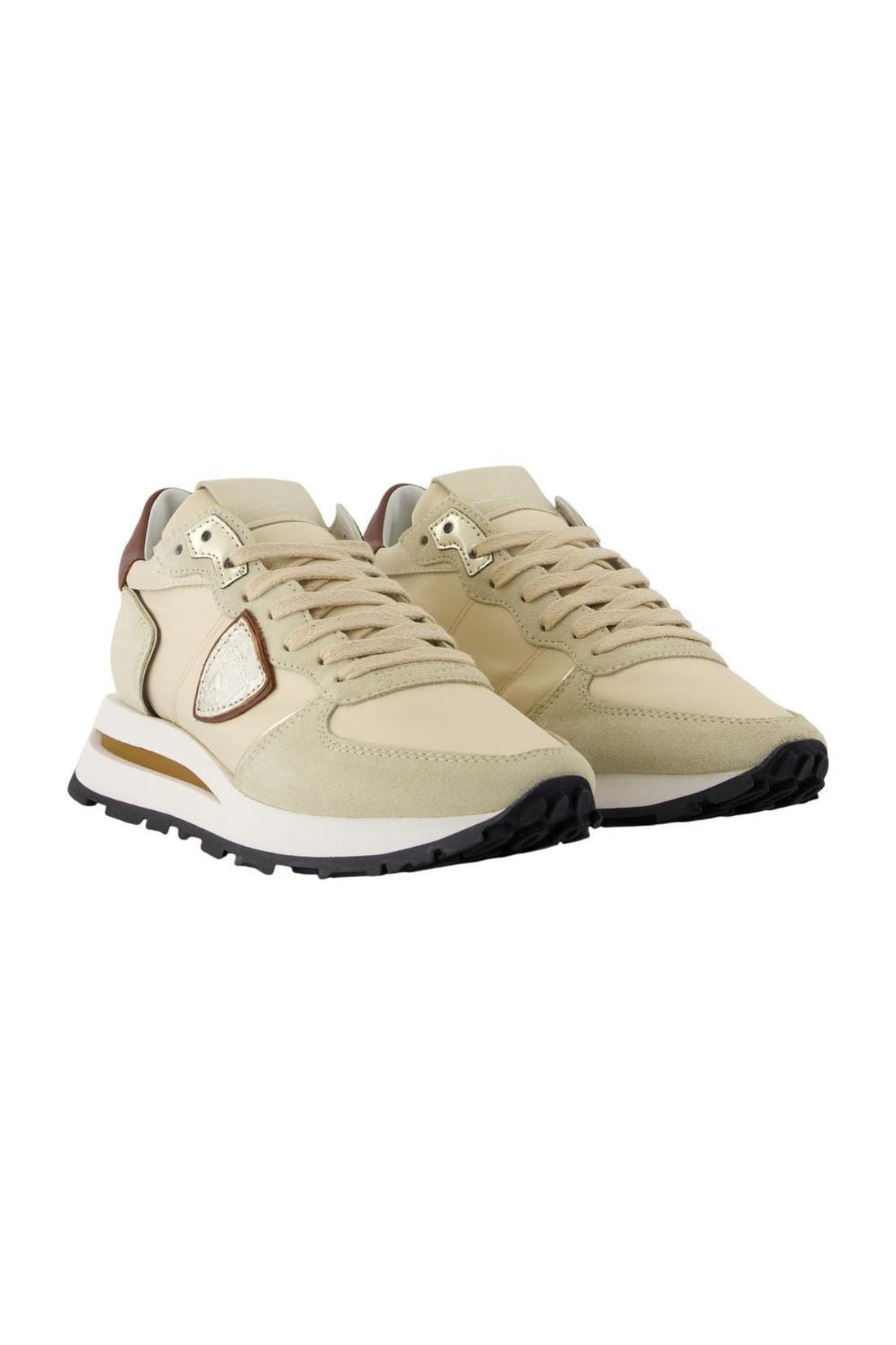 Philippe Model-Sneakers Tropez Haute Low - Philippe Model - Leder - Beige-Sneaker-Black-Deal-Outlet-by-ARCHIVIST