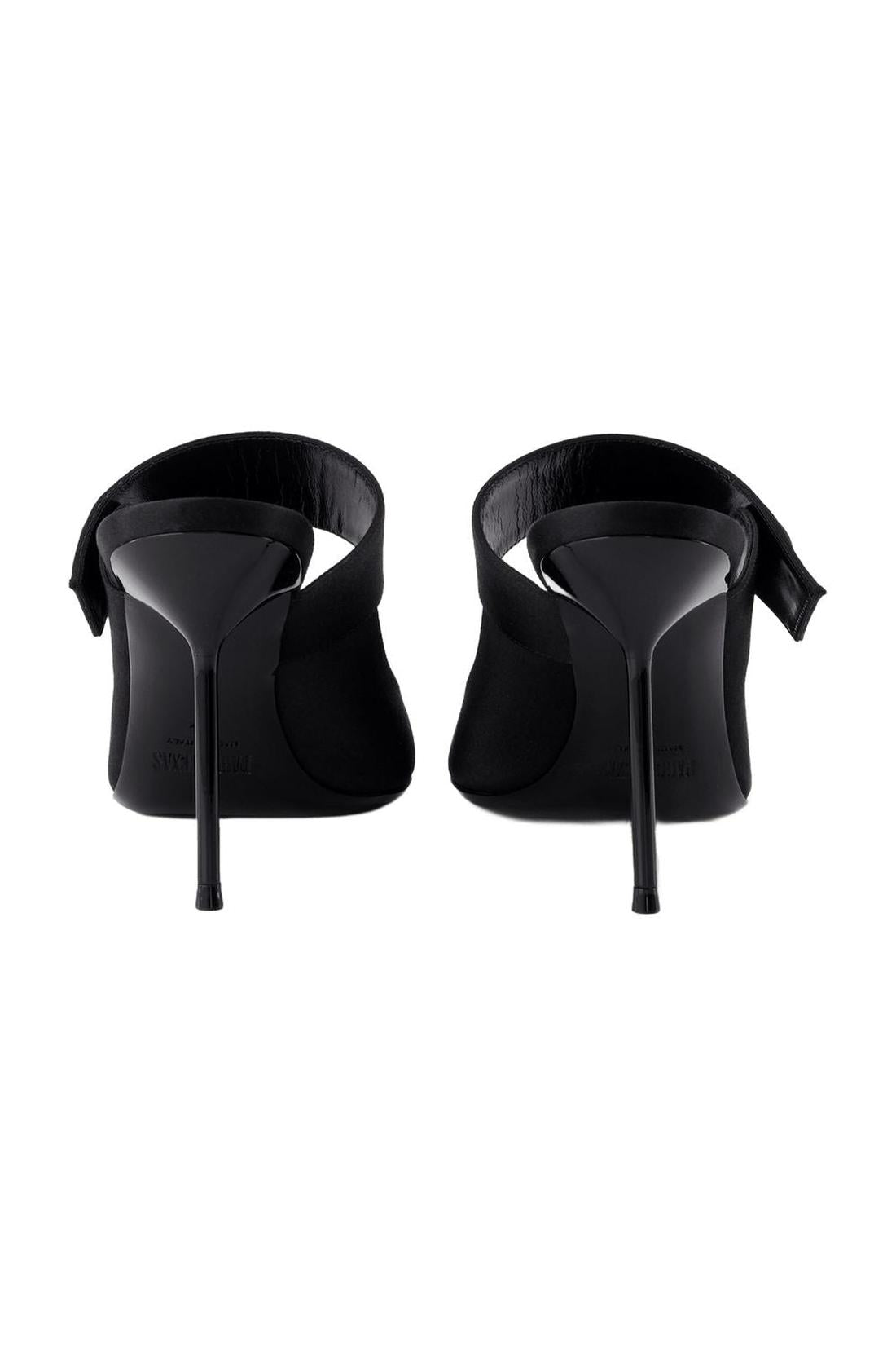 Lidia Couture Sabot Pumps 90 - Paris Texas - Silk - Black