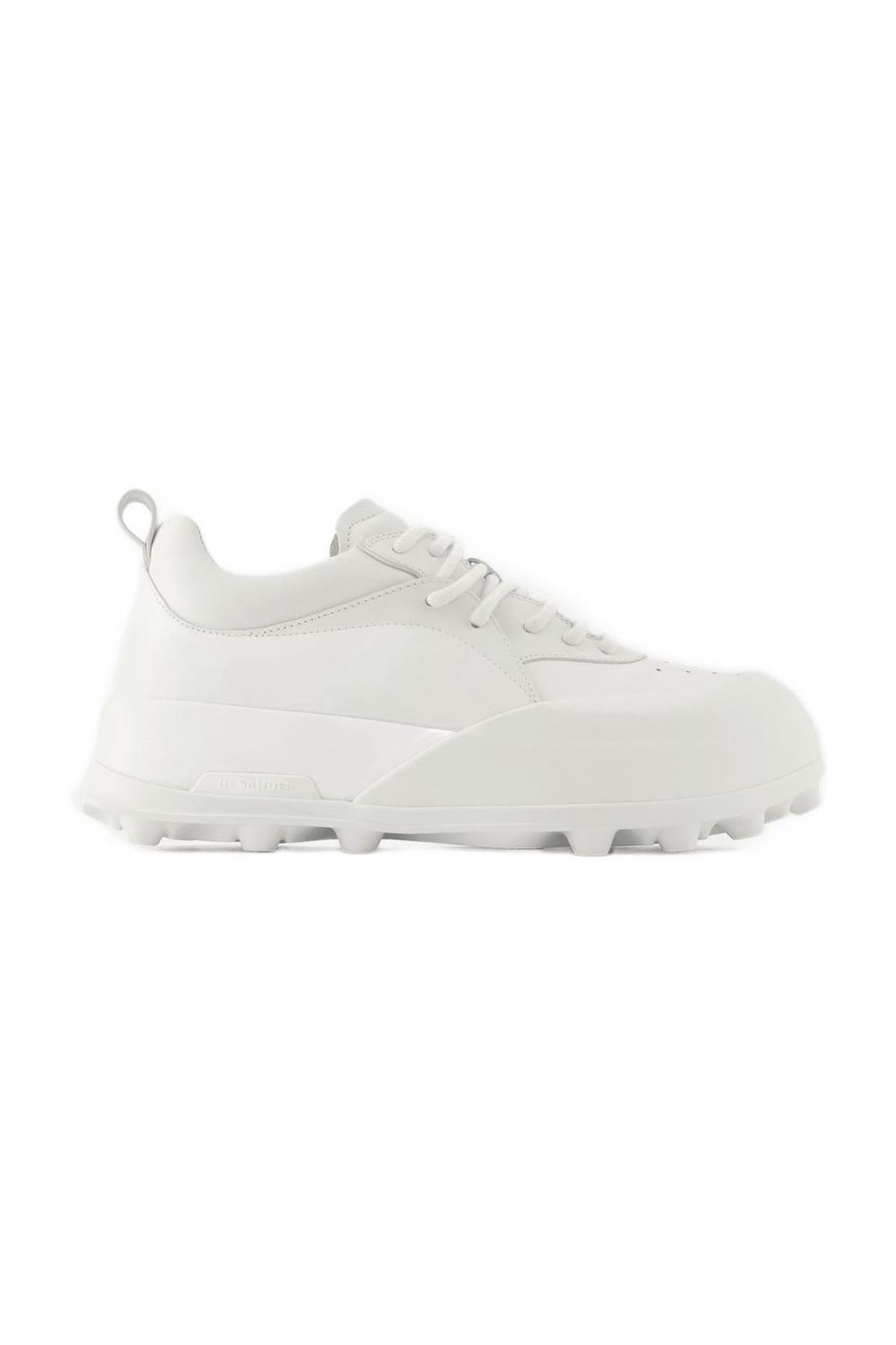 Sneakers - Jil Sander - Leder - Porzellanweiß