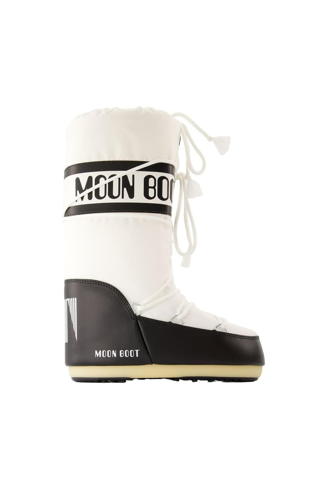 Moon Boot-Stiefel Icon - Moon Boot - Synthetik - Schwarz/Weiß-schuhe / stiefel-Black-Deal-Outlet-by-ARCHIVIST