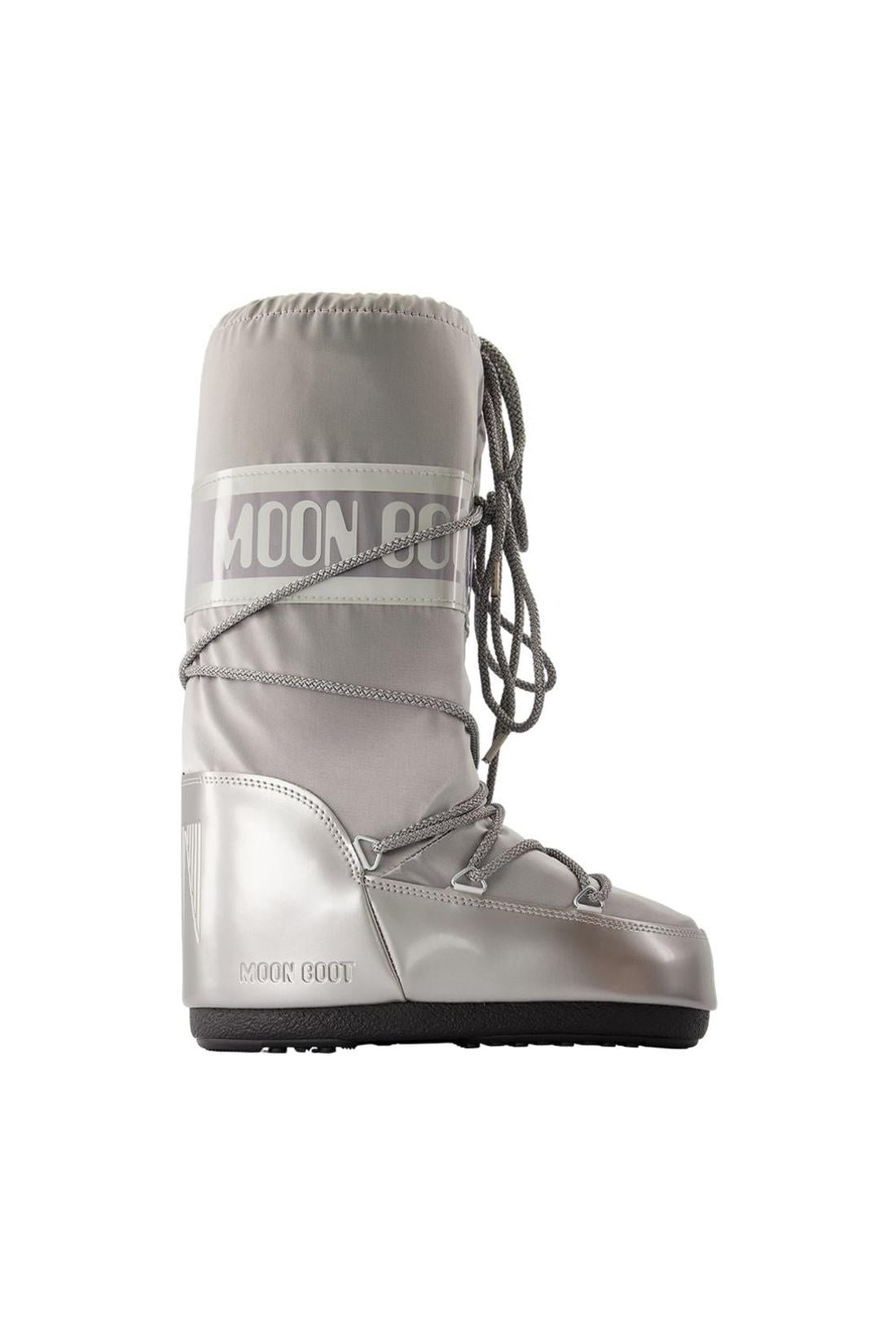 Moon Boot-Stiefel Icon Glance - Moon Boot - Synthetik - Silber-schuhe / stiefel-Black-Deal-Outlet-by-ARCHIVIST