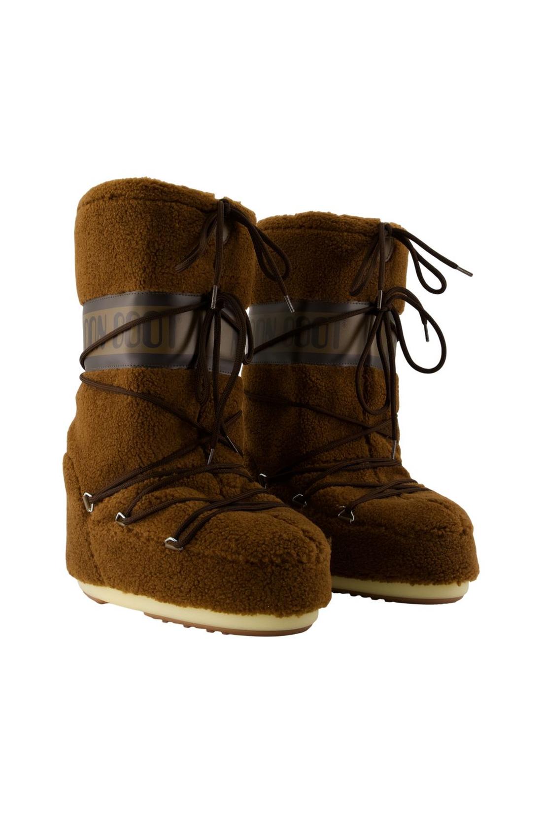Stiefel Icon Fleece - Moon Boot - Synthetik - Braun-schuhe / stiefel-Moon Boot-ARCHIVIST