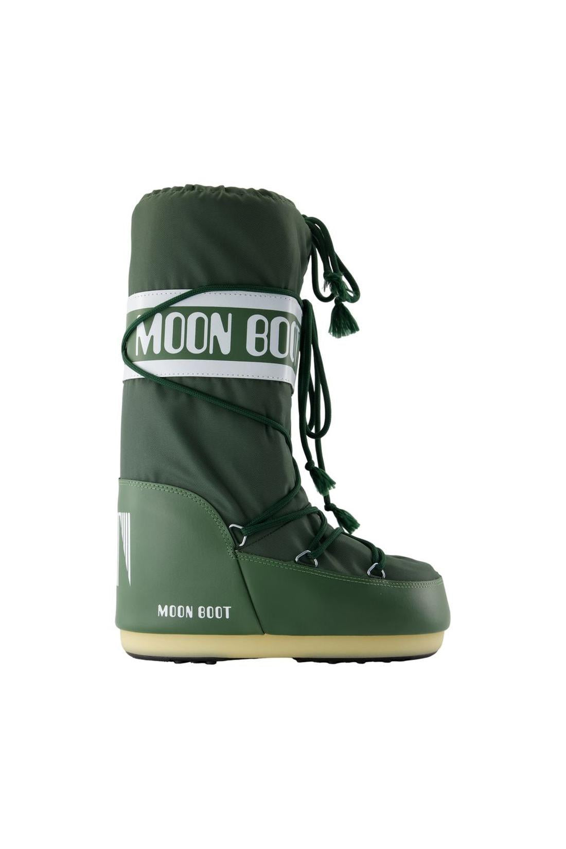 Moon Boot-Stiefel Icon - Moon Boot - Synthetik - Grün-schuhe / stiefel-Black-Deal-Outlet-by-ARCHIVIST