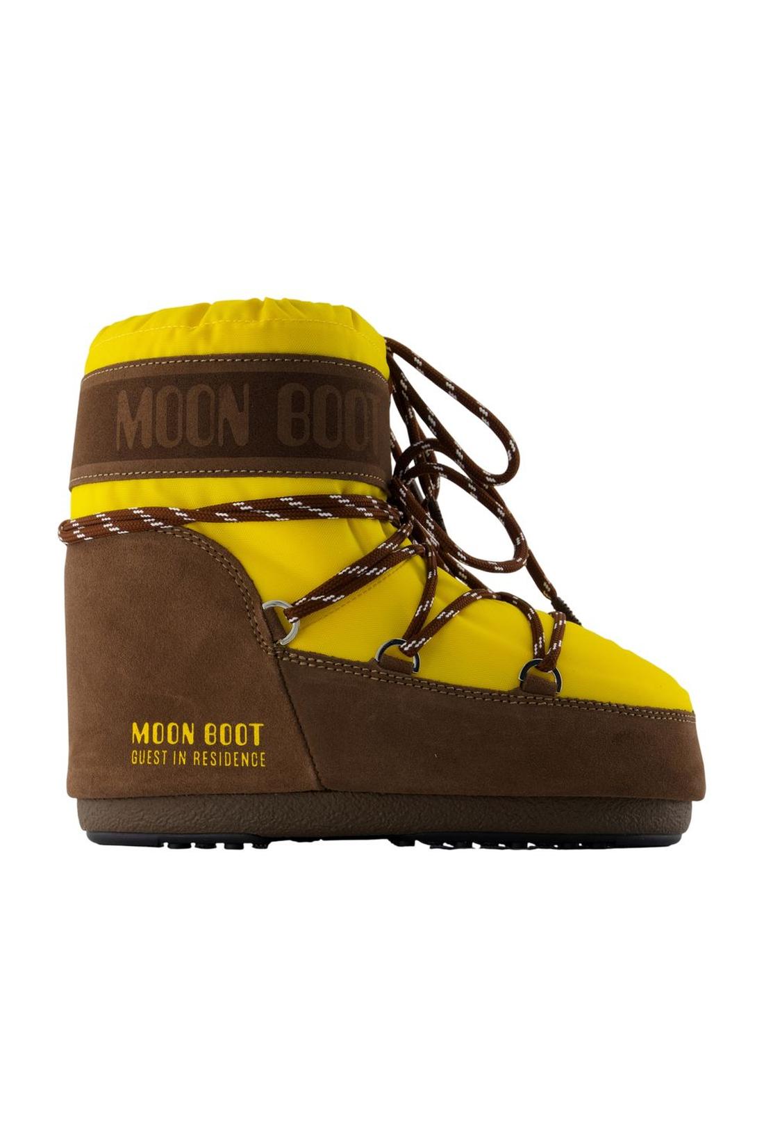 Moon Boot-Ankle Boots Mb X Gir Icon Low - Moon Boot - Synthetik - Gelb-Stiefel & Stiefeletten-Black-Deal-Outlet-by-ARCHIVIST