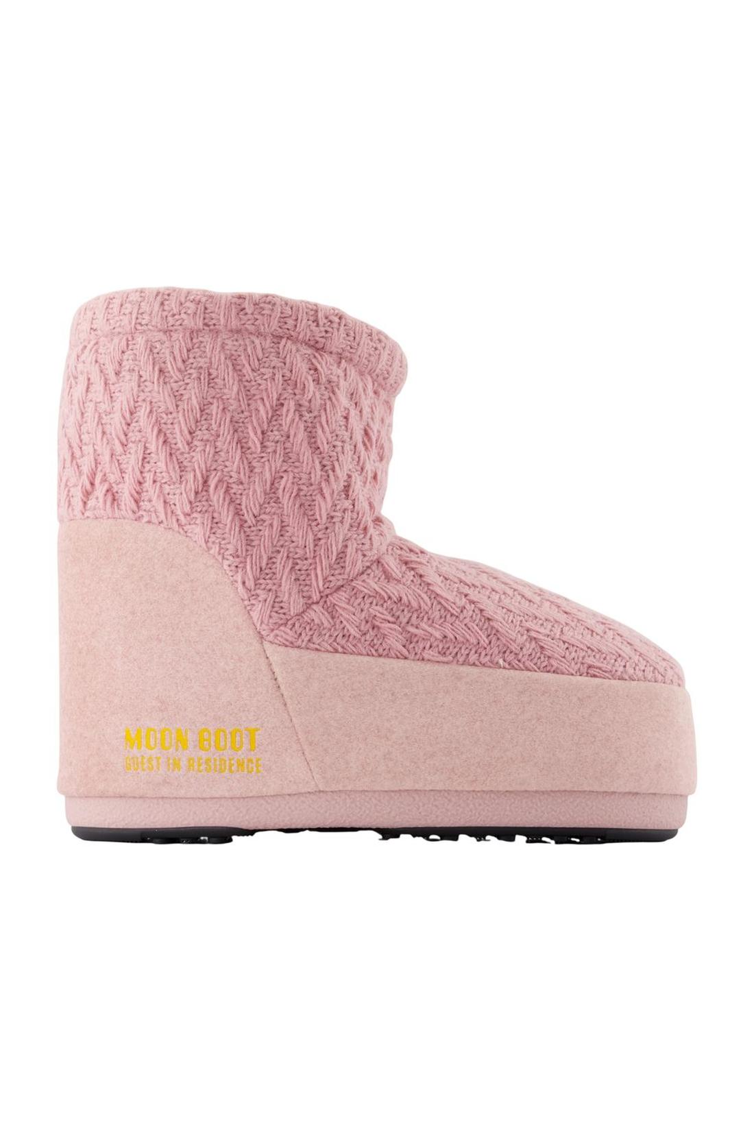 Moon Boot-Ankle Boots Mb X Gir Icon Low - Moon Boot - Acrylic - Pink-Stiefel & Stiefeletten-Black-Deal-Outlet-by-ARCHIVIST