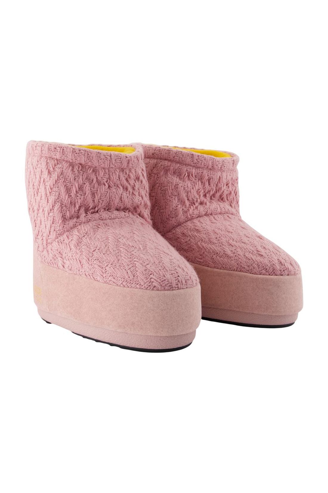 Moon Boot-Ankle Boots Mb X Gir Icon Low - Moon Boot - Acrylic - Pink-Stiefel & Stiefeletten-Black-Deal-Outlet-by-ARCHIVIST