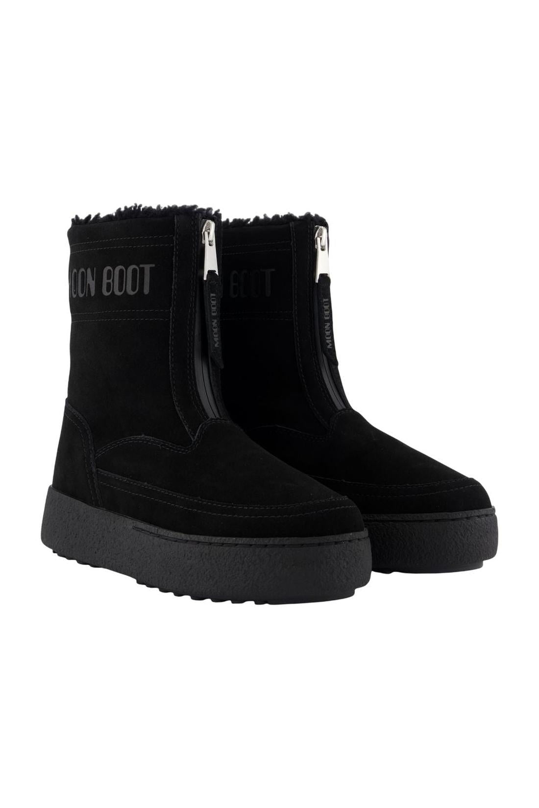 Stiefeletten Lara - Moon Boot - Leder - Schwarz