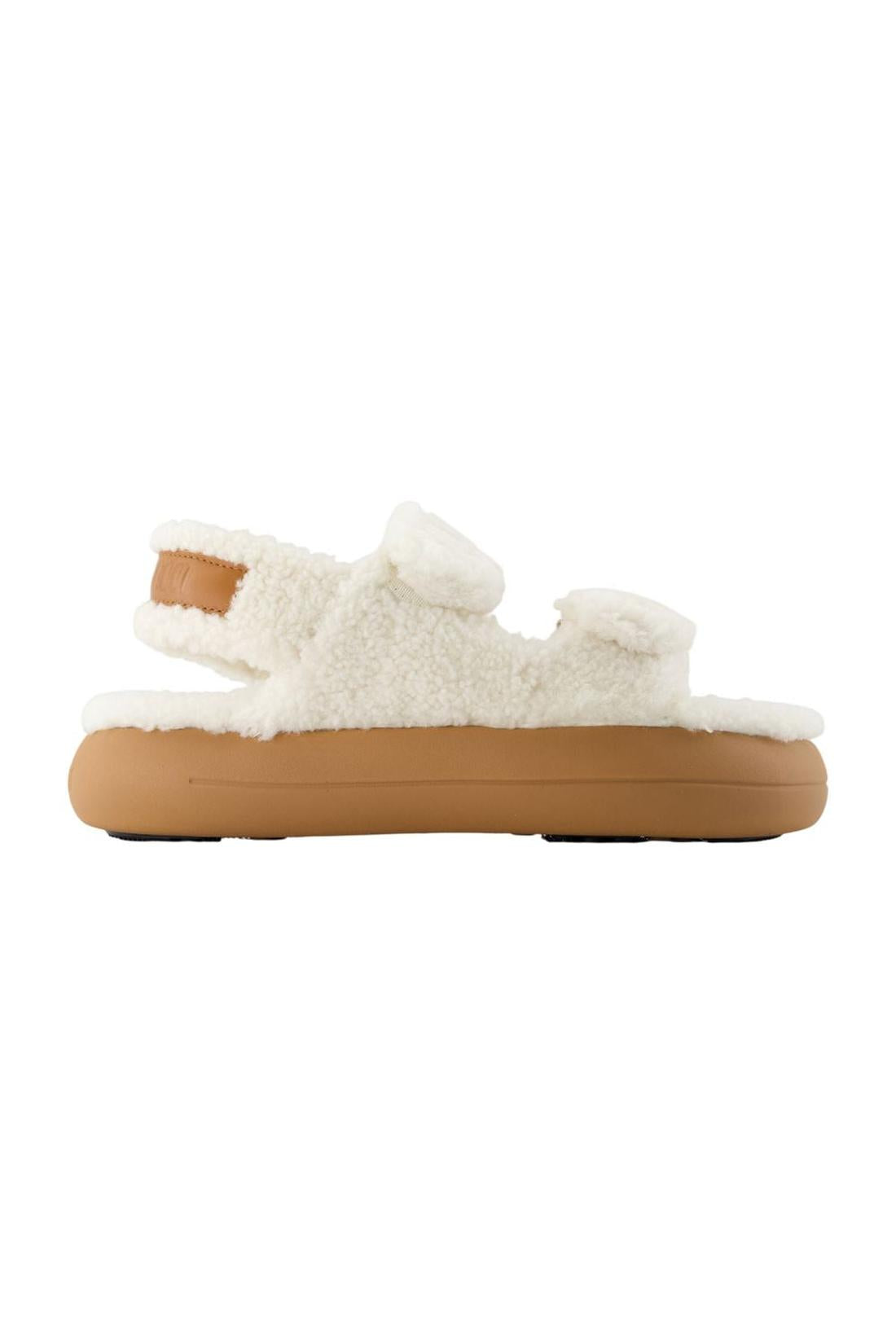 Sandalen - Moon Boot - Leder - Weiß/Braun