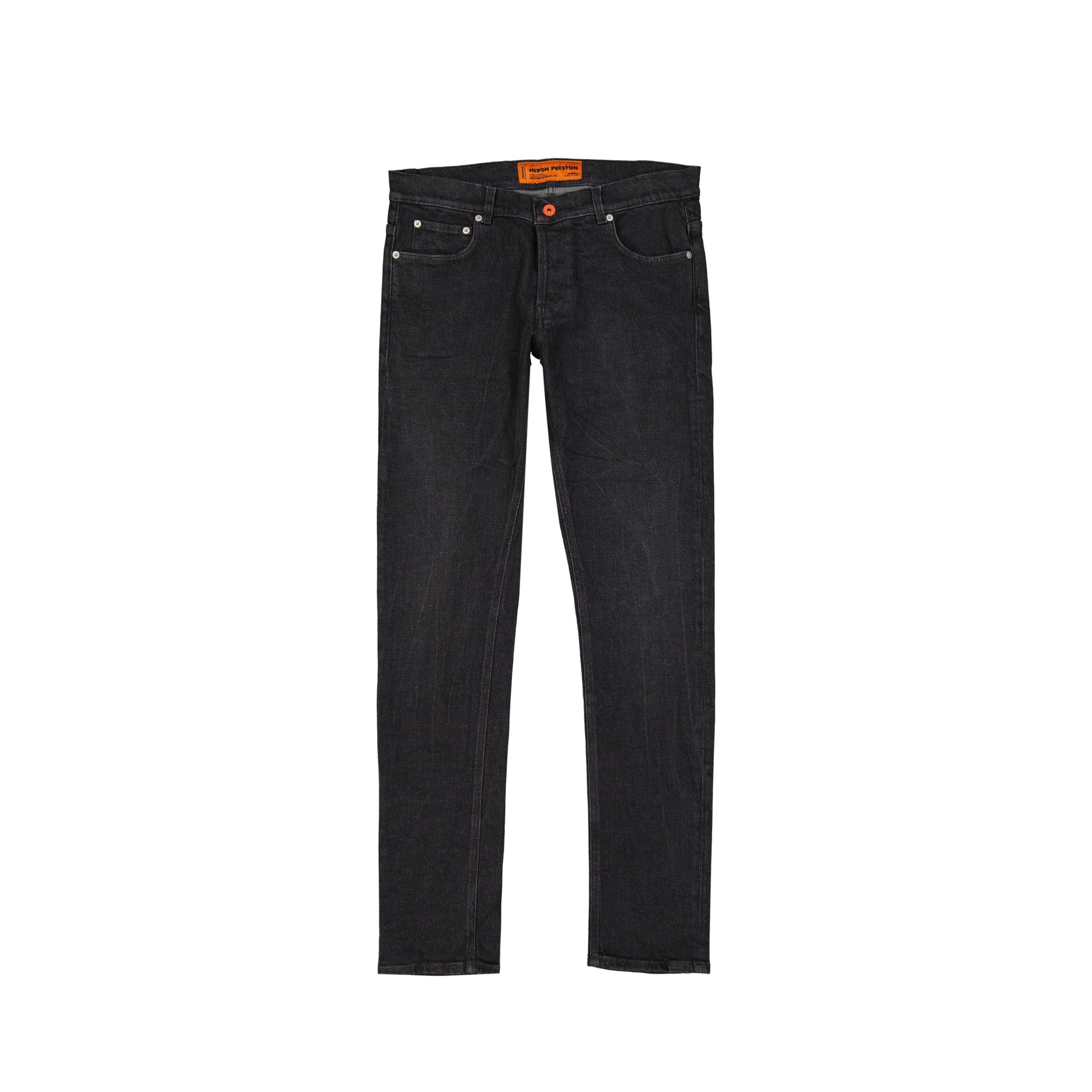 Heron Preston-Heron Preston Cotton Denim Slim Jeans-MEN CLOTHING-Black-Deal-Outlet-by-ARCHIVIST
