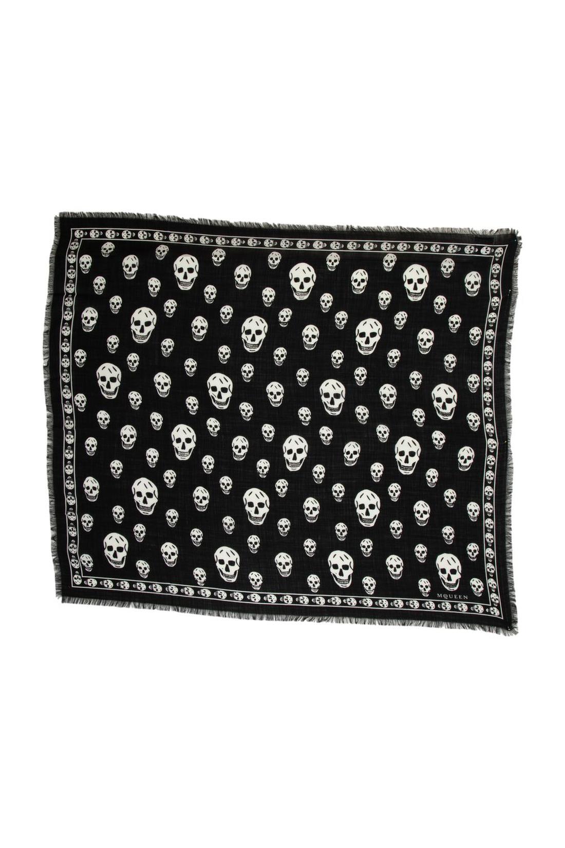 Alexander McQueen-Schal Skull - Alexander McQueen - Seide - Schwarz-Outdoor-Black-Deal-Outlet-by-ARCHIVIST