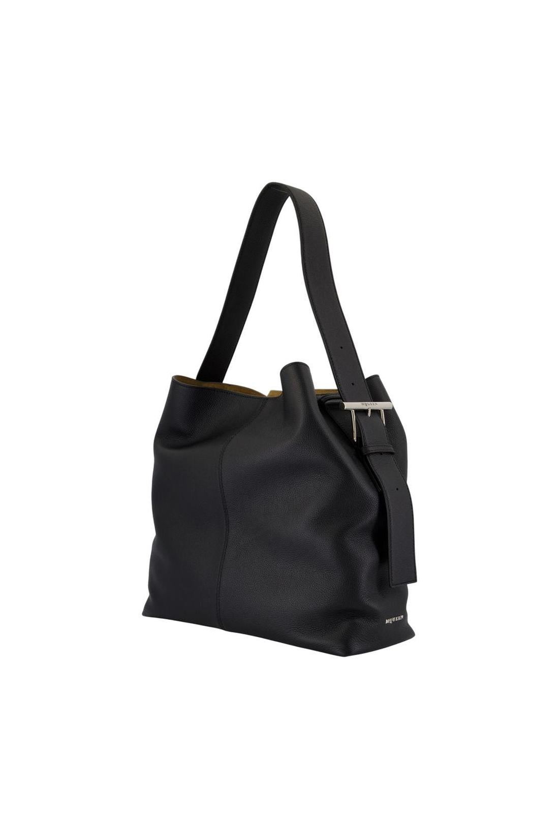 Alexander McQueen-Umhängetasche T-Bar Sling - Alexander McQueen - Leder - Schwarz-Taschen-Black-Deal-Outlet-by-ARCHIVIST