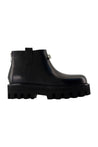 Alexander McQueen-Stiefeletten - Alexander McQueen - Leder - Schwarz-Stiefel & Stiefeletten-Black-Deal-Outlet-by-ARCHIVIST