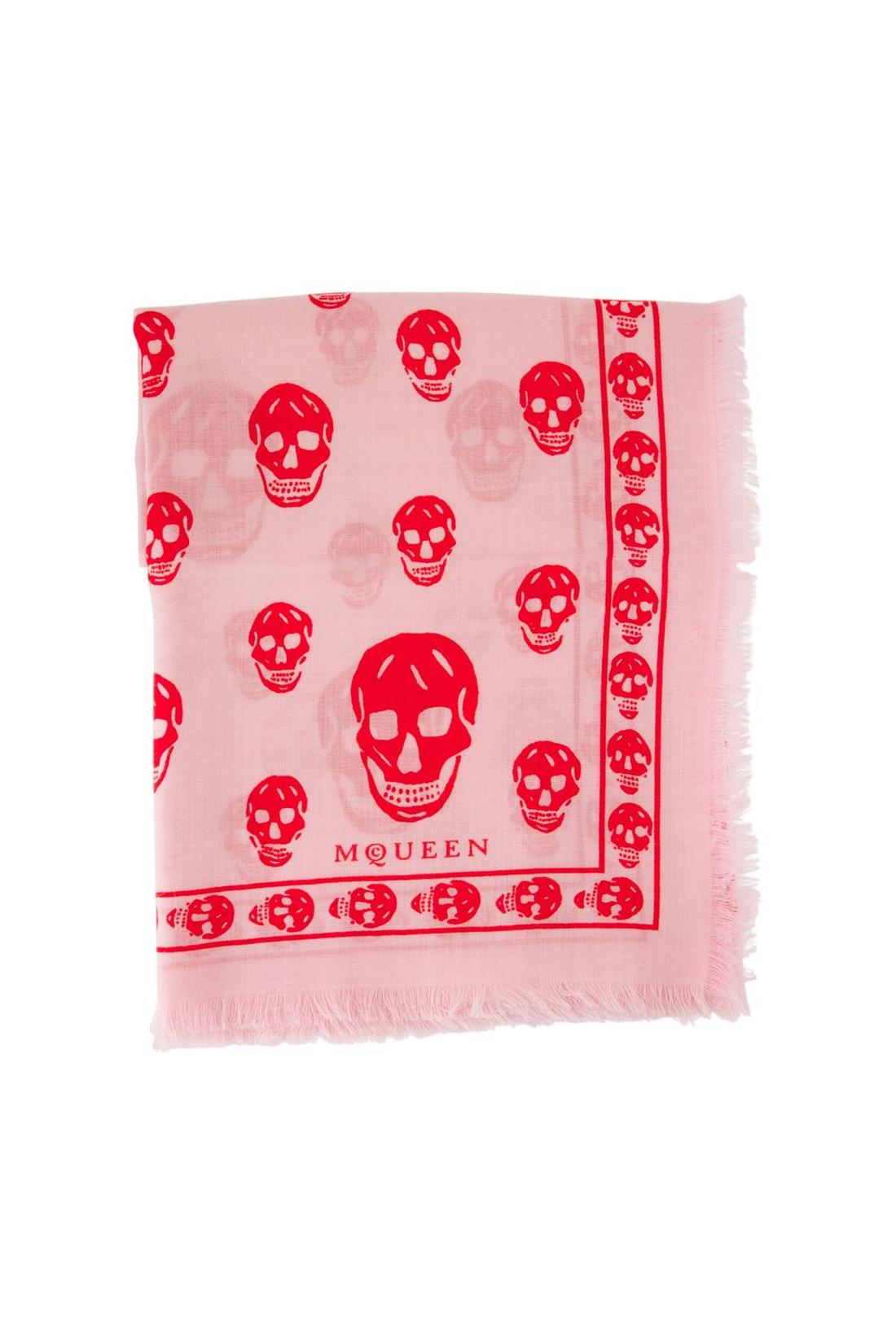 Alexander McQueen-Schal Skull - Alexander McQueen - Seide - Rosa-Outdoor-Black-Deal-Outlet-by-ARCHIVIST