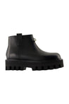 Alexander McQueen-Stiefeletten - Alexander McQueen - Leder - Schwarz-Stiefel & Stiefeletten-Black-Deal-Outlet-by-ARCHIVIST