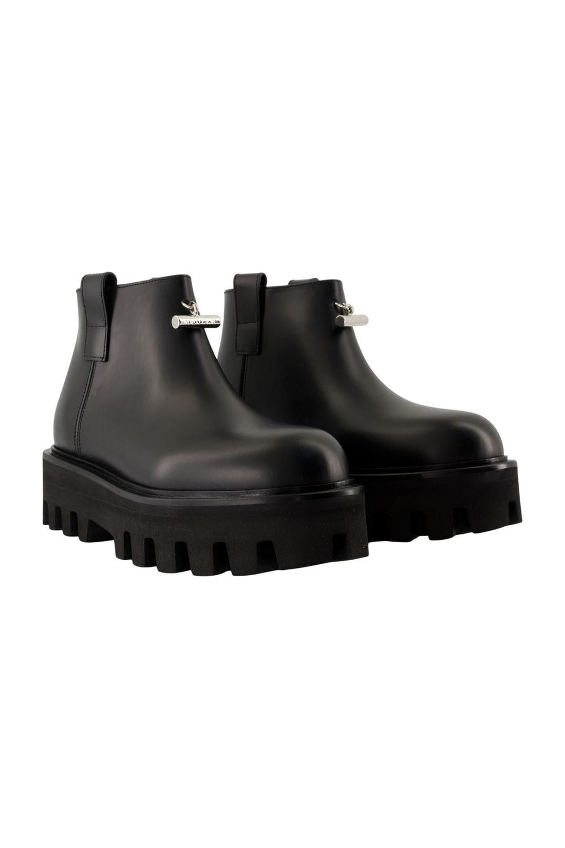 Alexander McQueen-Stiefeletten - Alexander McQueen - Leder - Schwarz-Stiefel & Stiefeletten-Black-Deal-Outlet-by-ARCHIVIST
