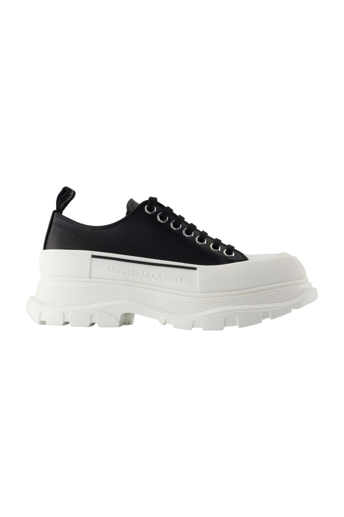 Alexander McQueen-Sneakers Tread Slick - Alexander McQueen - Leder - Schwarz-Sneaker-Black-Deal-Outlet-by-ARCHIVIST
