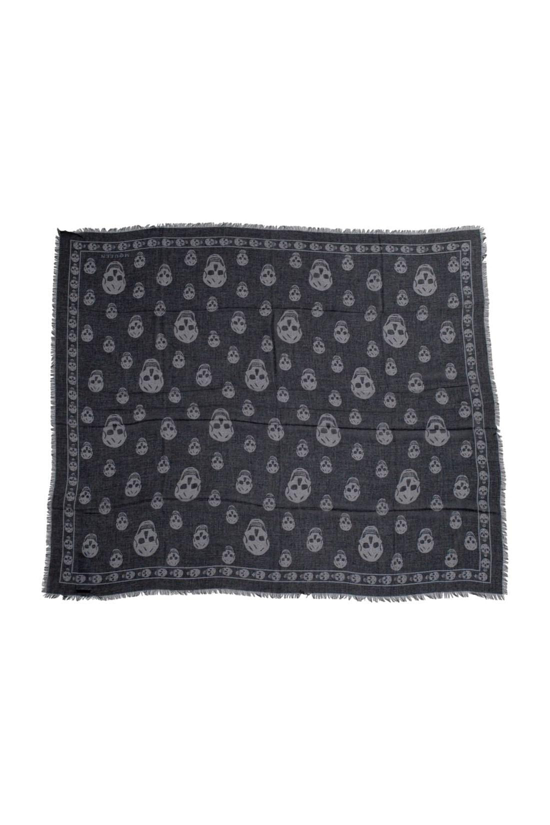 Schal Skull - Alexander McQueen - Wolle - Schwarz