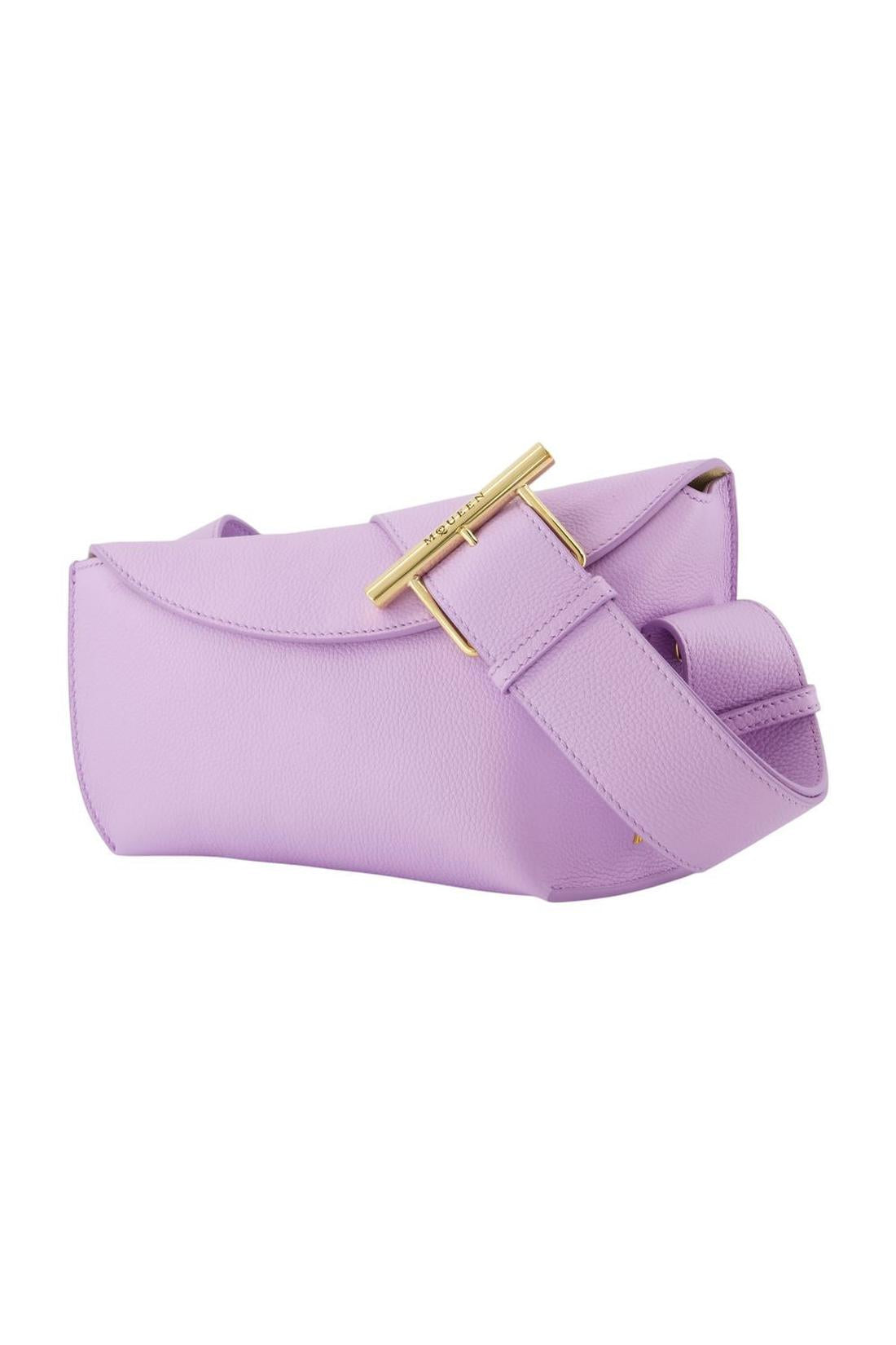 Alexander McQueen-T-Bar Sling Schultertasche - Alexander McQueen - Leder - Violett-Taschen-Black-Deal-Outlet-by-ARCHIVIST