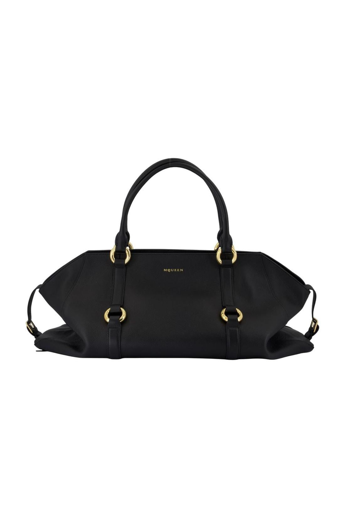 Alexander McQueen-Farringdon Maxi Handtasche - Alexander McQueen - Leder - Schwarz-Taschen-Black-Deal-Outlet-by-ARCHIVIST