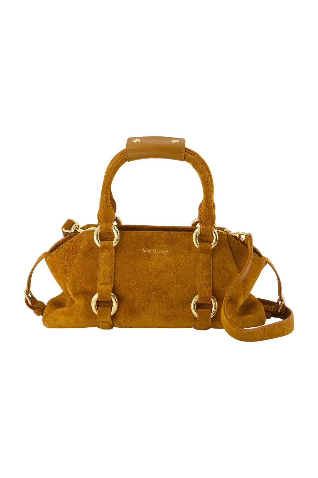 Alexander McQueen-Farringdon Small Handtasche - Alexander McQueen - Leder - Braun-Taschen-Black-Deal-Outlet-by-ARCHIVIST