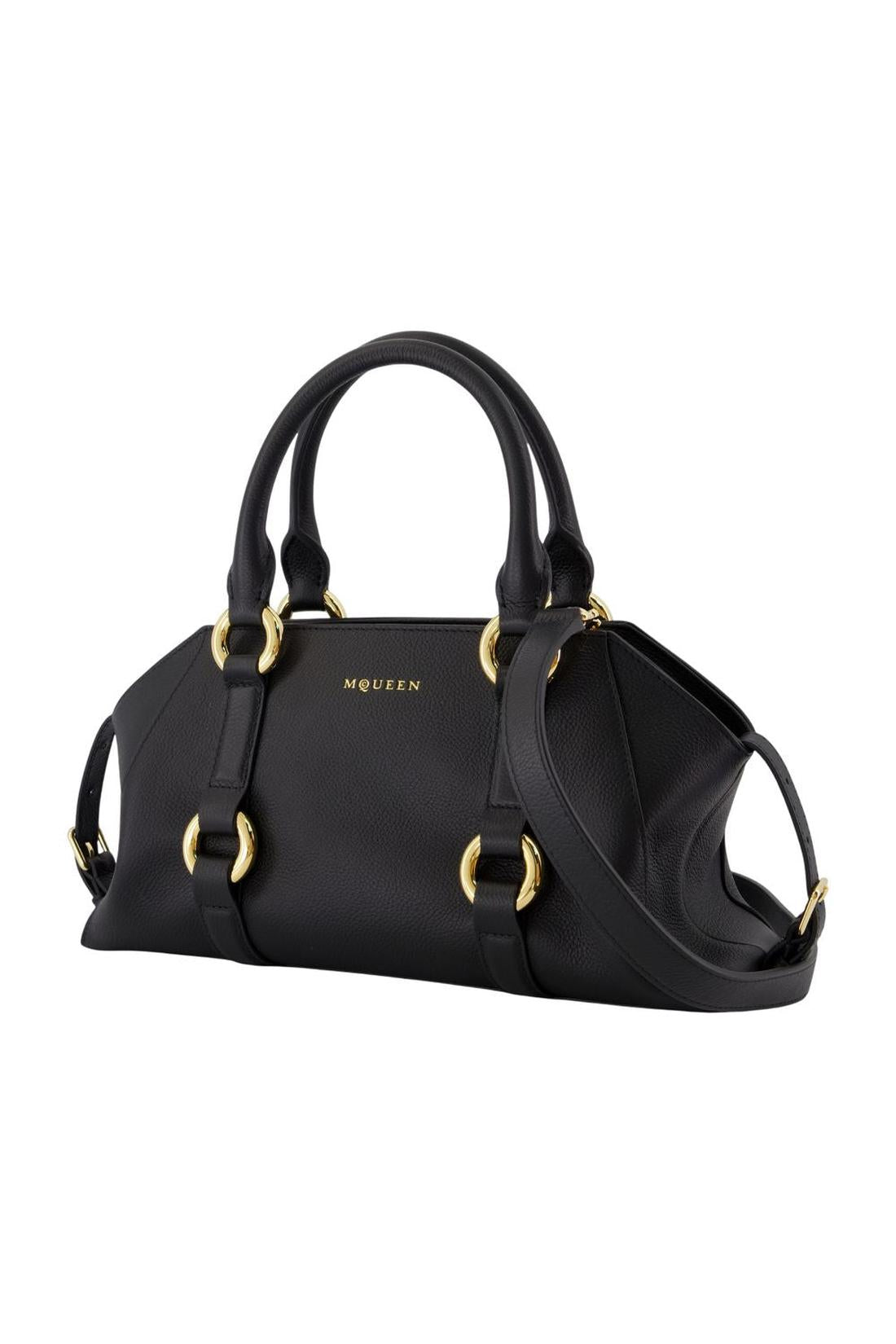 Alexander McQueen-Farringdon Small Handtasche - Alexander McQueen - Leder - Schwarz-Taschen-Black-Deal-Outlet-by-ARCHIVIST