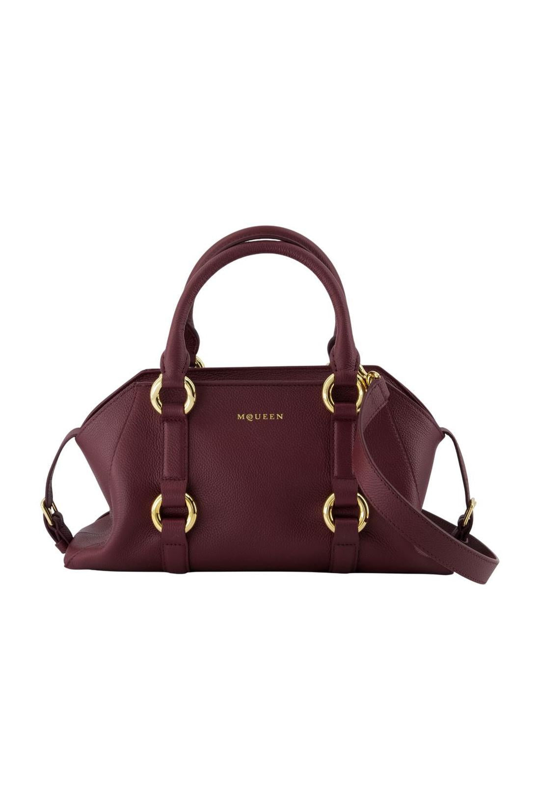Alexander McQueen-Farringdon Small Handtasche - Alexander McQueen - Leder - Bordeaux-Taschen-Black-Deal-Outlet-by-ARCHIVIST
