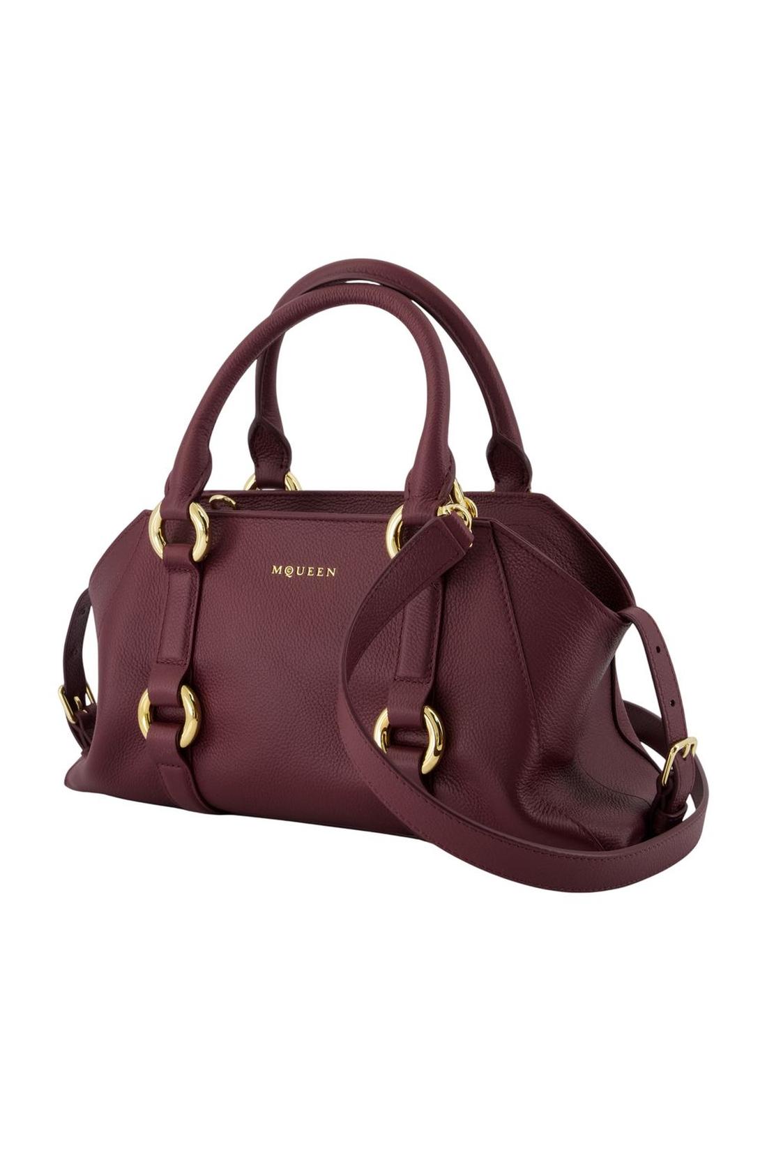 Alexander McQueen-Farringdon Small Handtasche - Alexander McQueen - Leder - Bordeaux-Taschen-Black-Deal-Outlet-by-ARCHIVIST