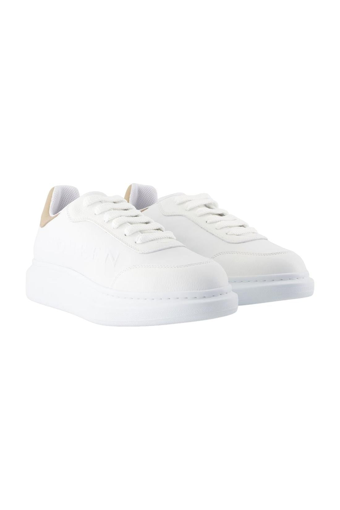 Alexander McQueen-Oversized Sneakers - Alexander McQueen - Leder - Beige-Sneaker-Black-Deal-Outlet-by-ARCHIVIST