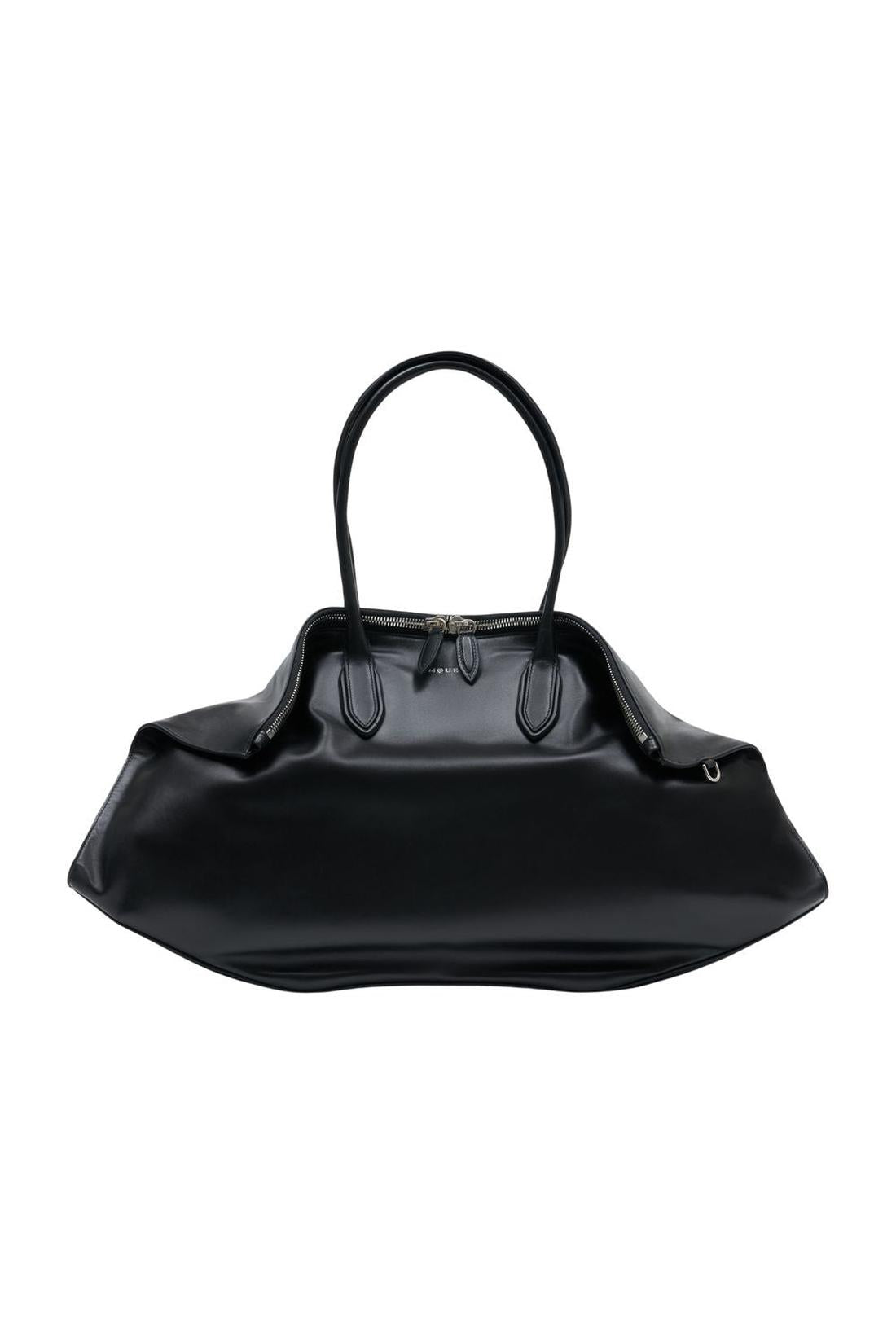 Manta Maxi-Schultertasche - Alexander McQueen - Leder - Schwarz