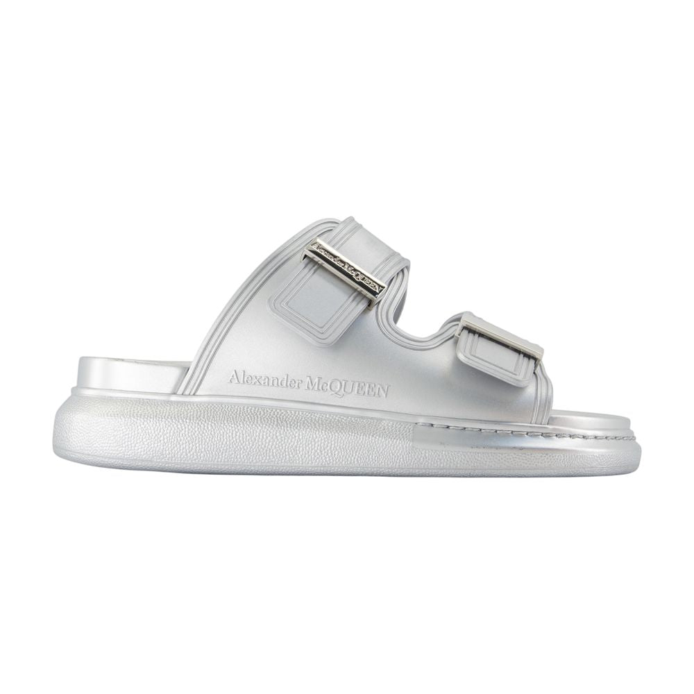 Hybrid-Sandalen – Alexander McQueen – Gummi – Silberfarben