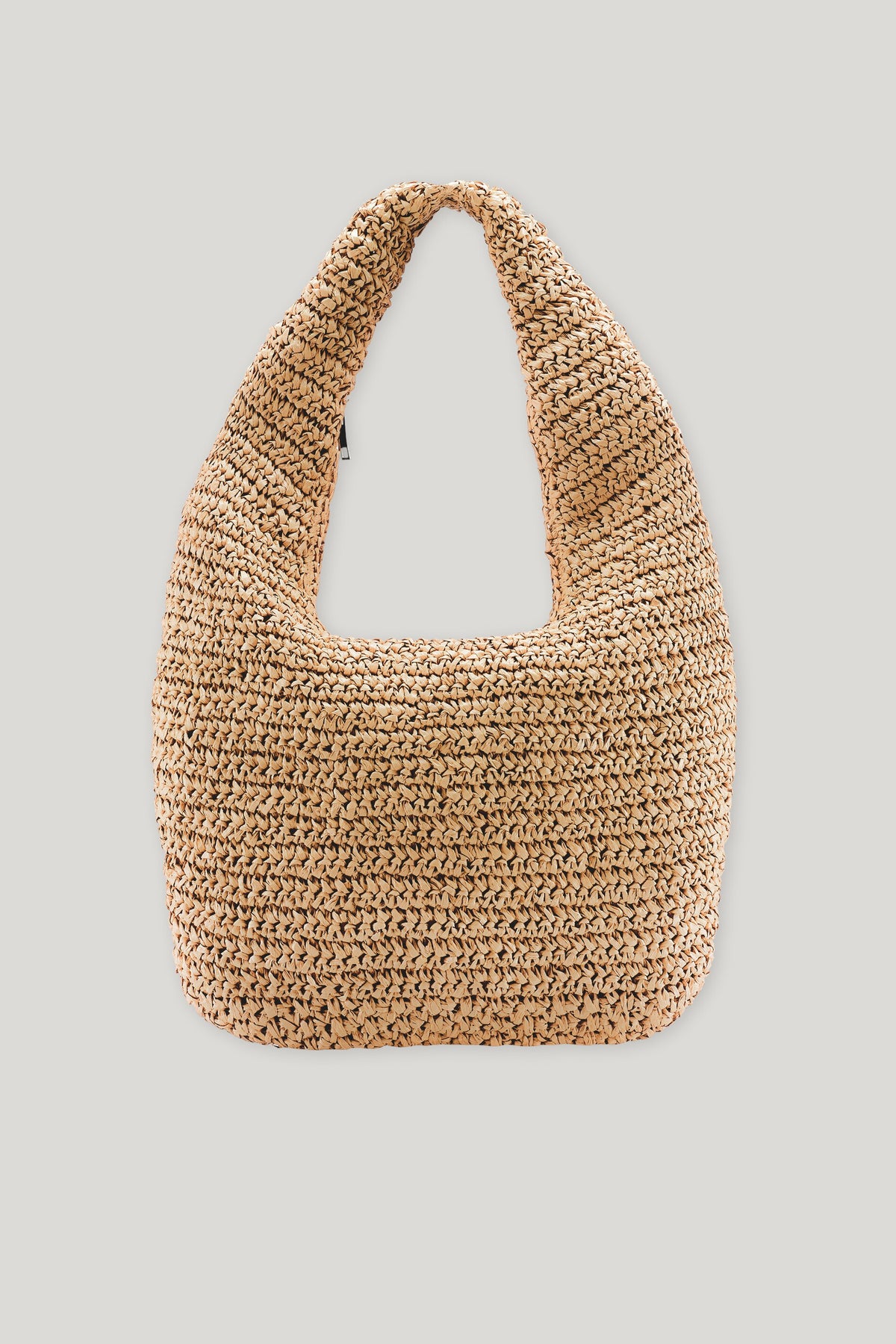 Basttasche in Strickoptik