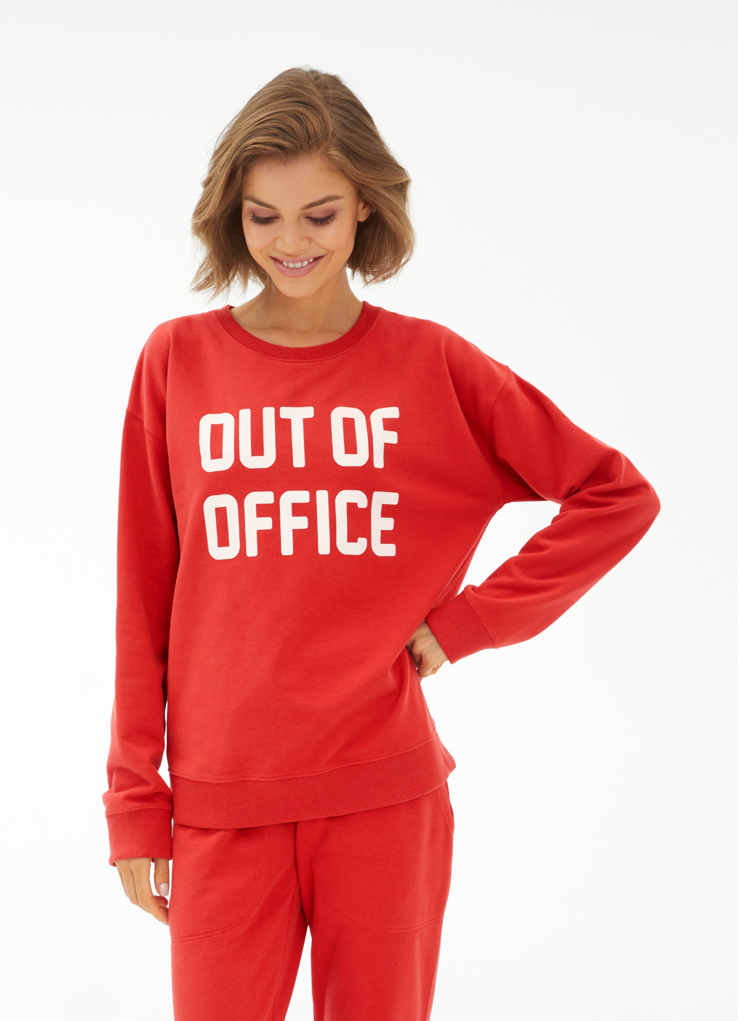 Fleece Sweater OUT OF OFFICE