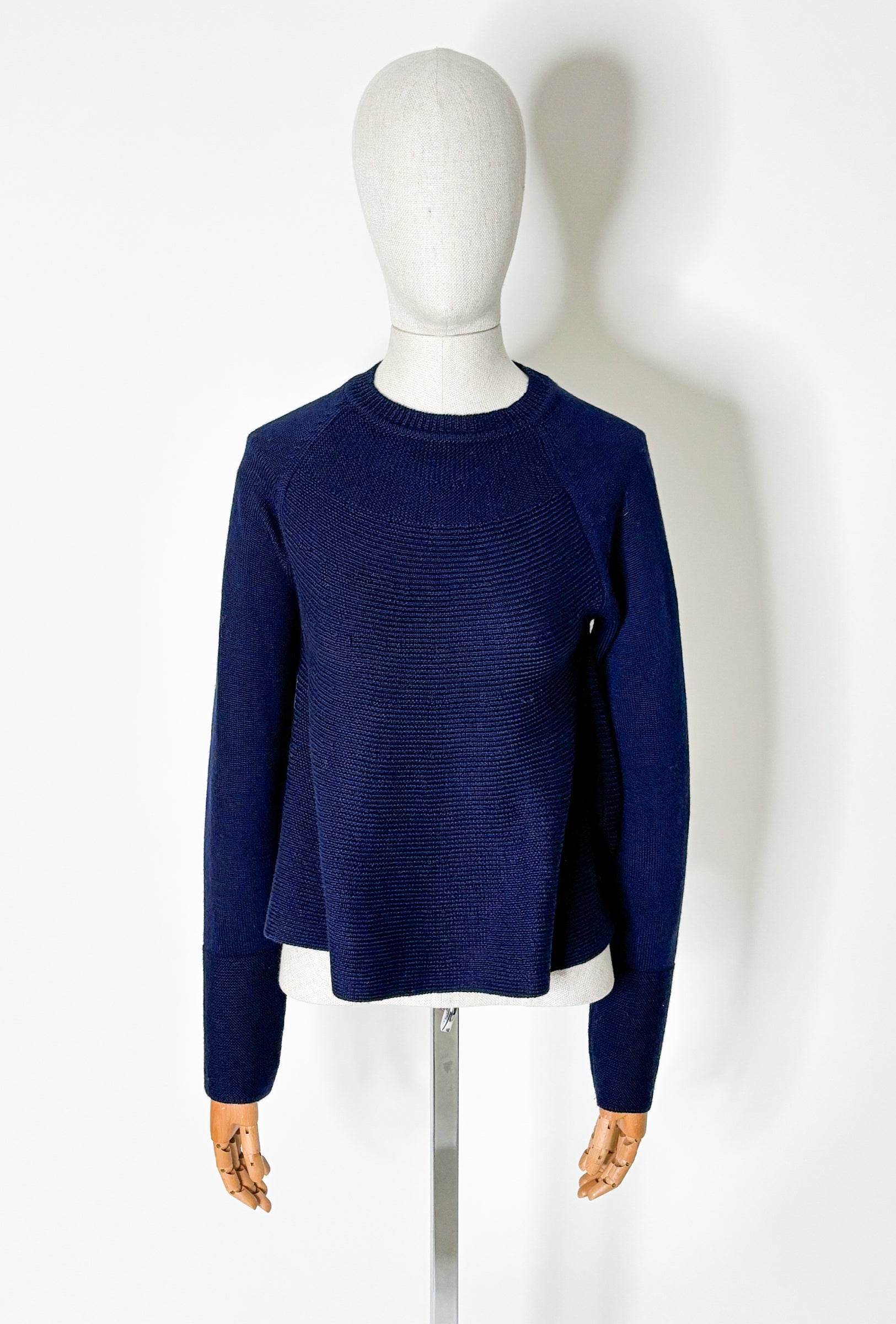 MERINO WOOL Pullover, Marine-Strick & Pullover-Odeeh-OUTLET-XS-Marine-ARCHIVIST-ARCHIVE-SALE