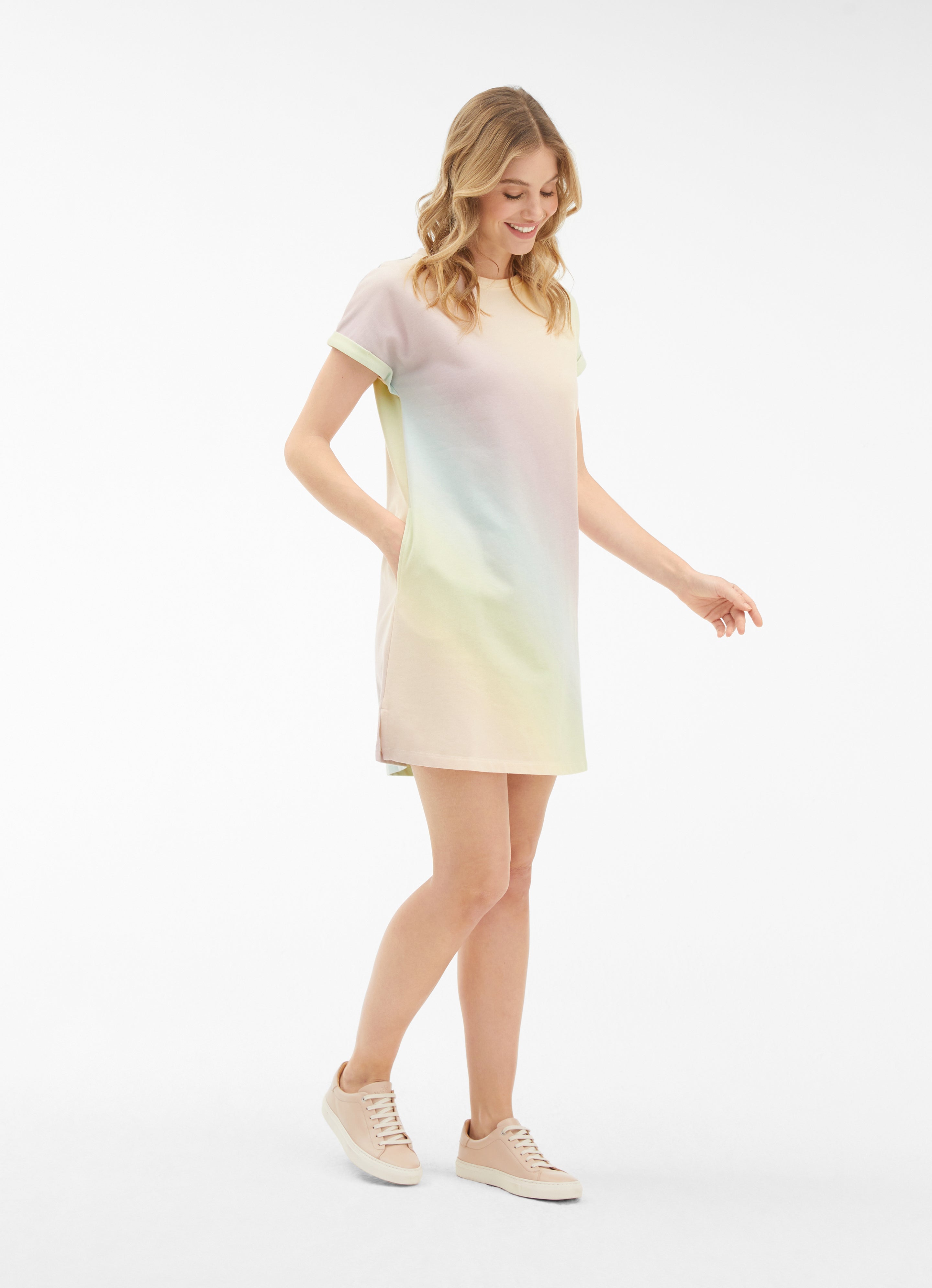Fleece Boxy Dress Rainbow
