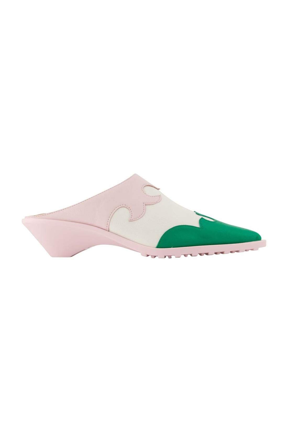 Gobi-Pantoletten – Camper – Leder – Rosa