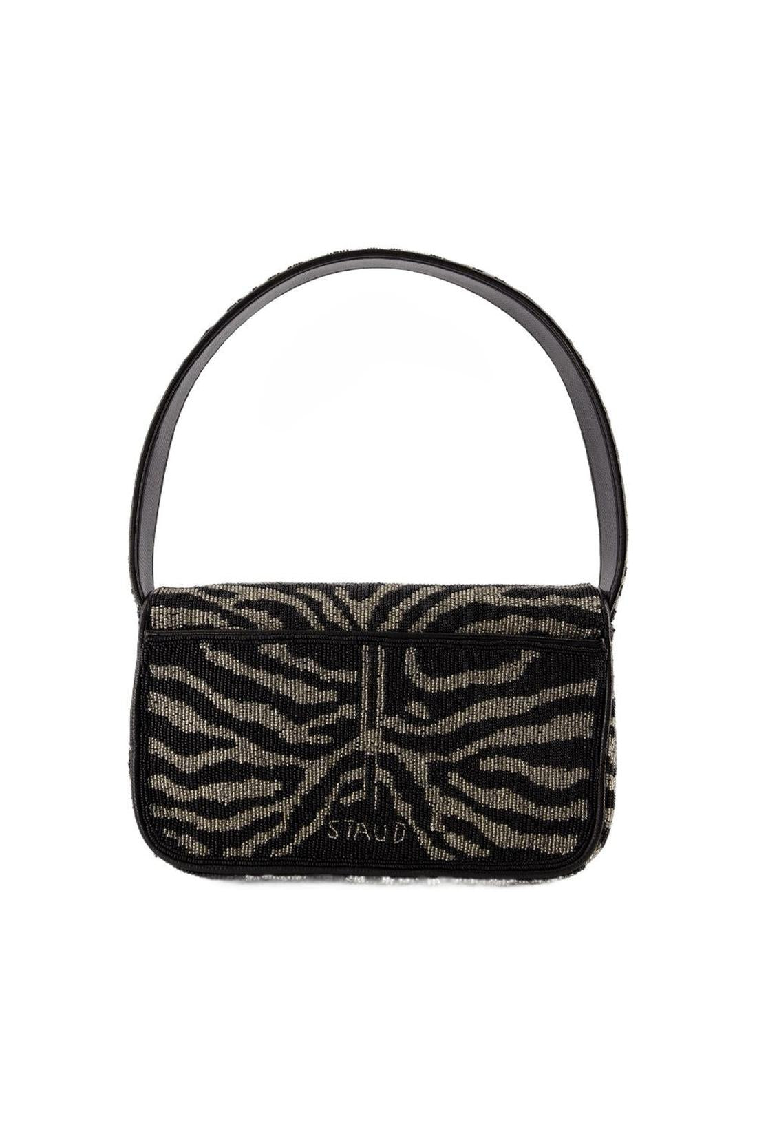 Staud-Tommy Beaded Schultertasche - Staud - Kunstleder - Schwarz-Taschen-Black-Deal-Outlet-by-ARCHIVIST