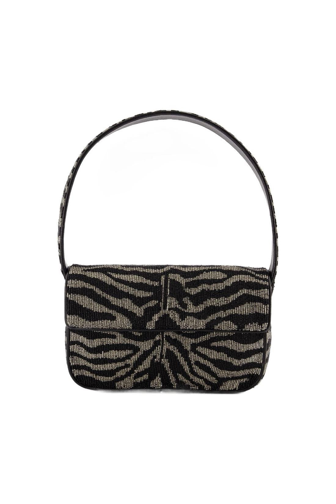 Staud-Tommy Beaded Schultertasche - Staud - Kunstleder - Schwarz-Taschen-Black-Deal-Outlet-by-ARCHIVIST