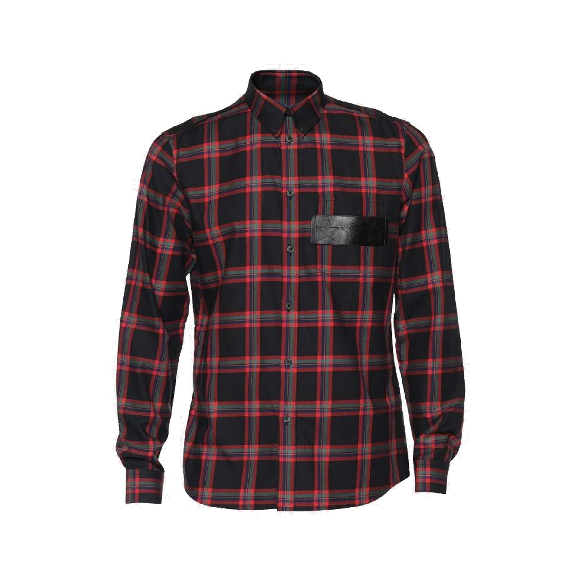 Givenchy-Givenchy Cotton Checked Shirt-MEN CLOTHING-Black-Deal-Outlet-by-ARCHIVIST
