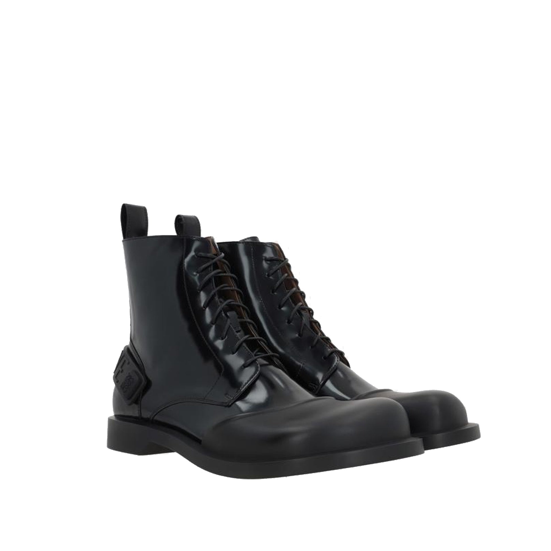 Loewe-Loewe Leather Lace-Up Boots-MEN SHOES-Black-Deal-Outlet-by-ARCHIVIST