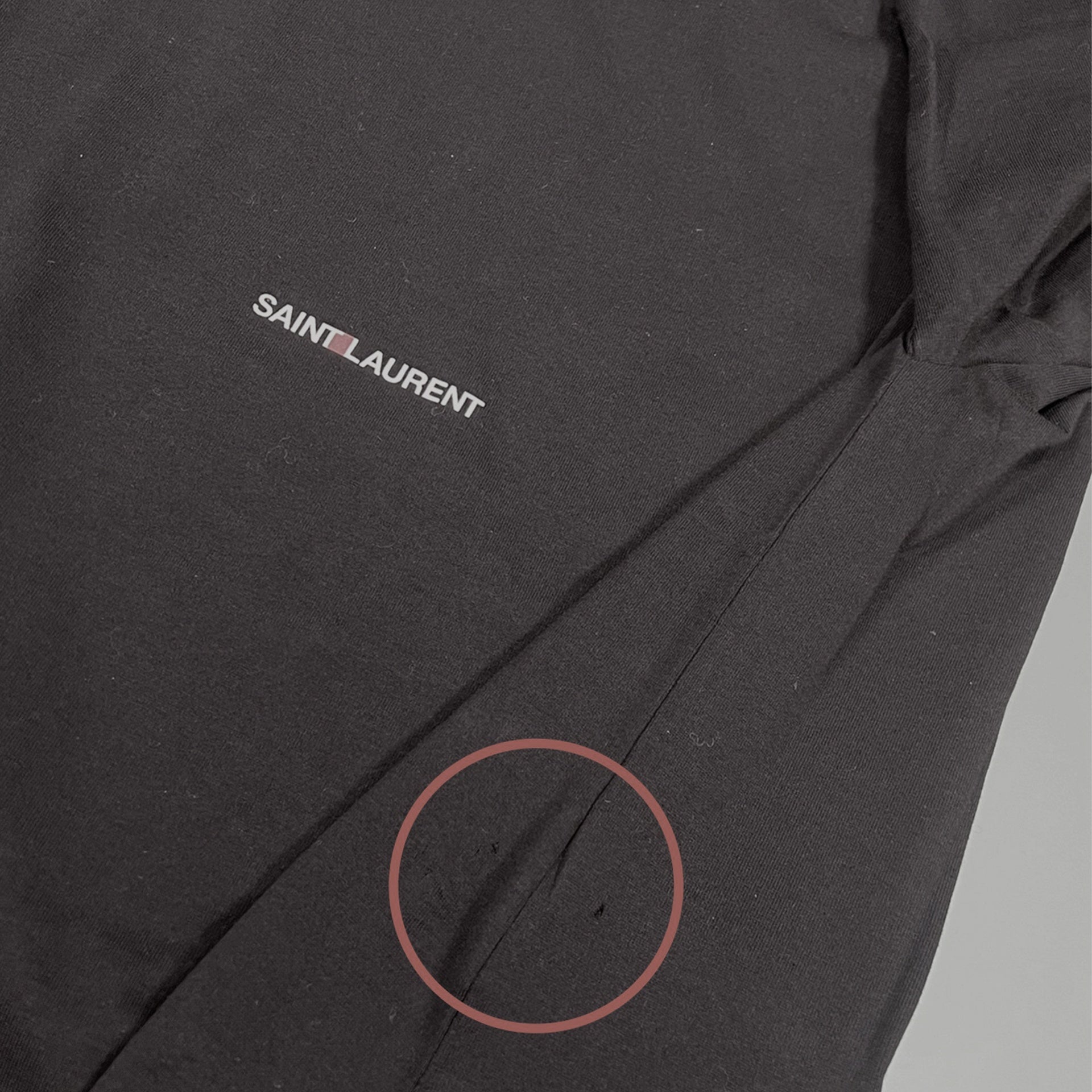 Saint Laurent-Saint Laurent Cotton Logo T-Shirt-WOMEN CLOTHING-Black-Deal-Outlet-by-ARCHIVIST