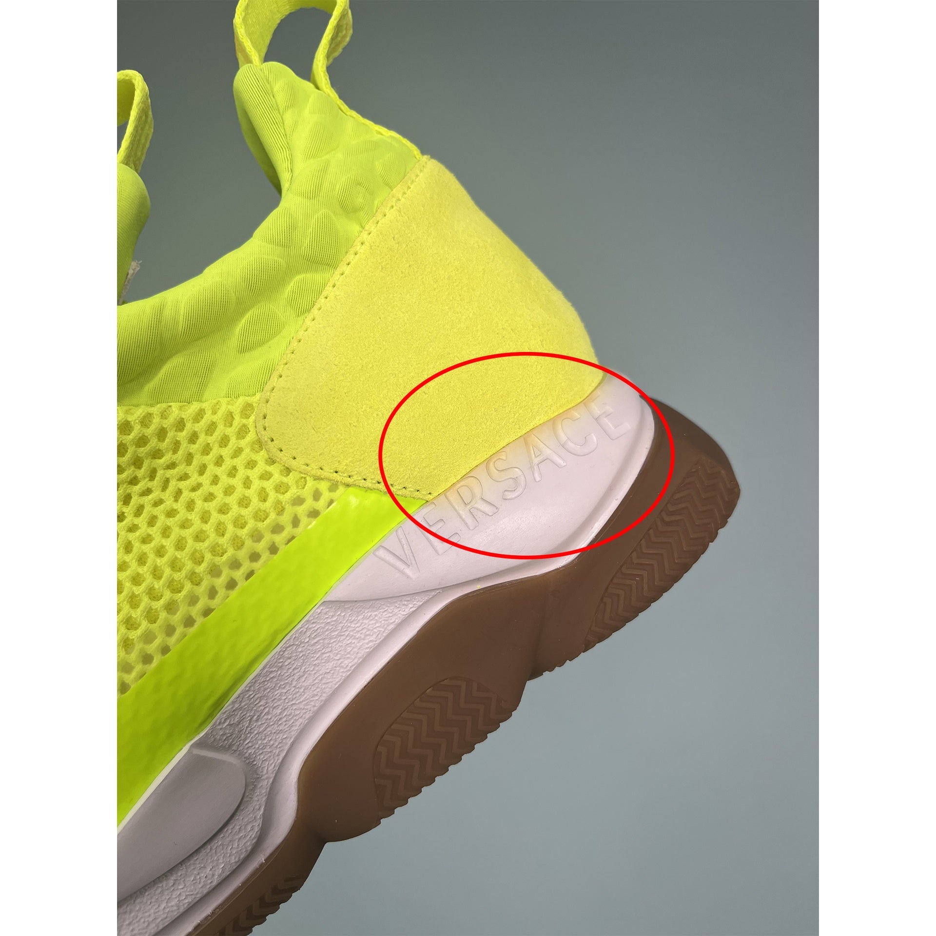 Versace SS19 Neon "Cross Chainer" Sneakers