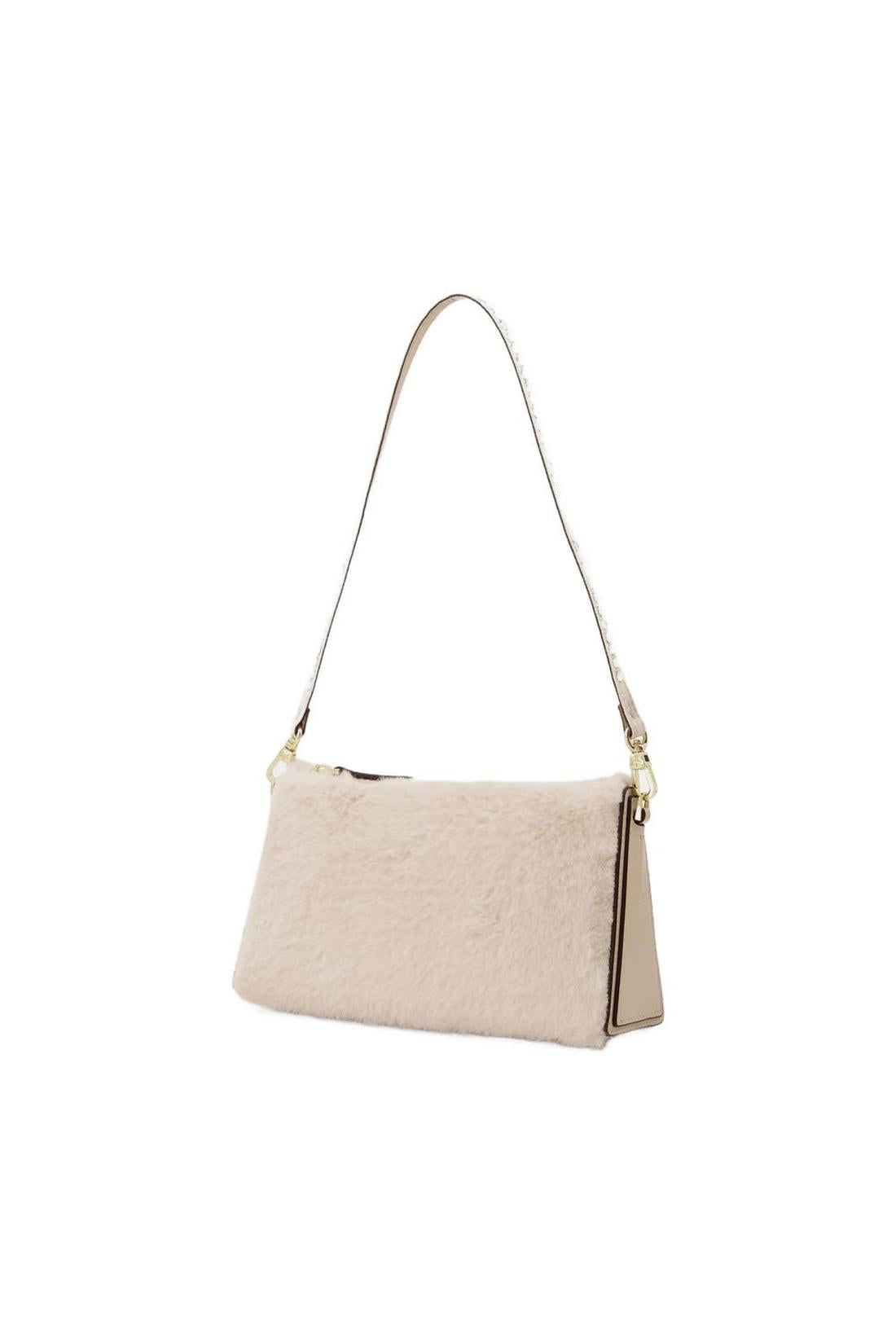 Mini Prism Bag aus Elfenbeinfarben Leder