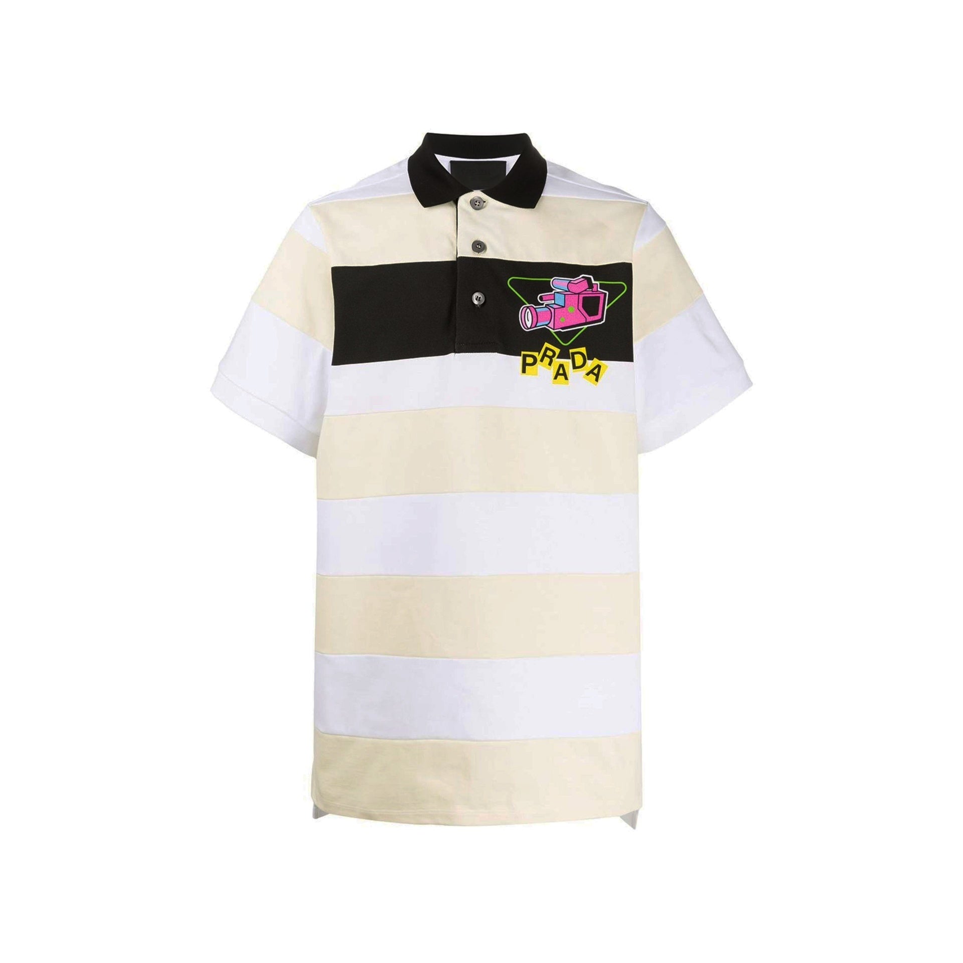 Prada Striped Cotton Polos